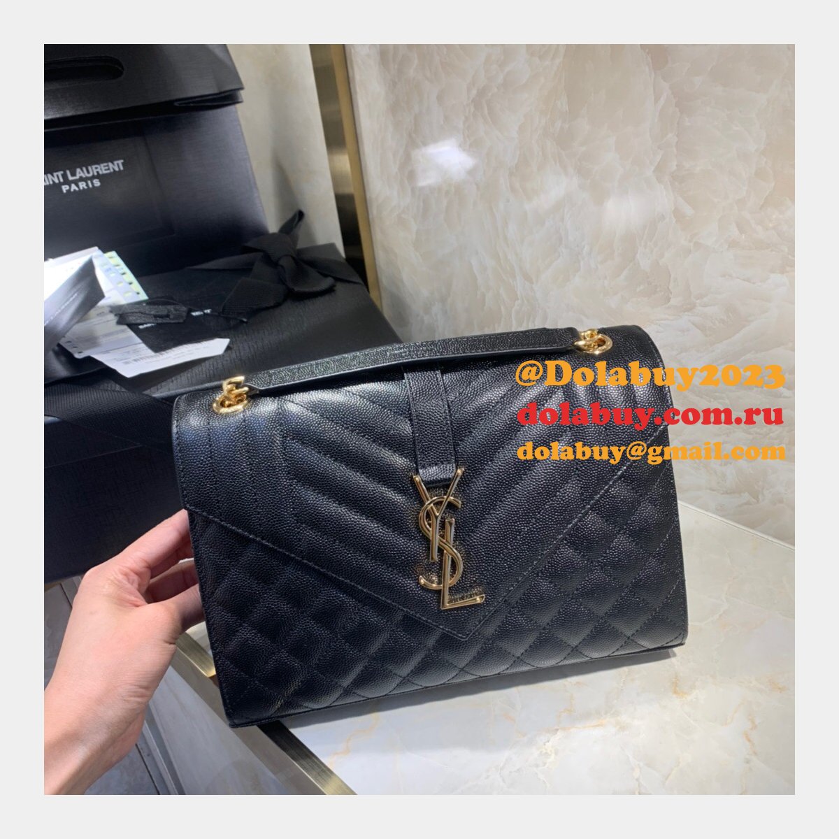 Best YSL Replica Saint Laurent Envelope Chain Bag