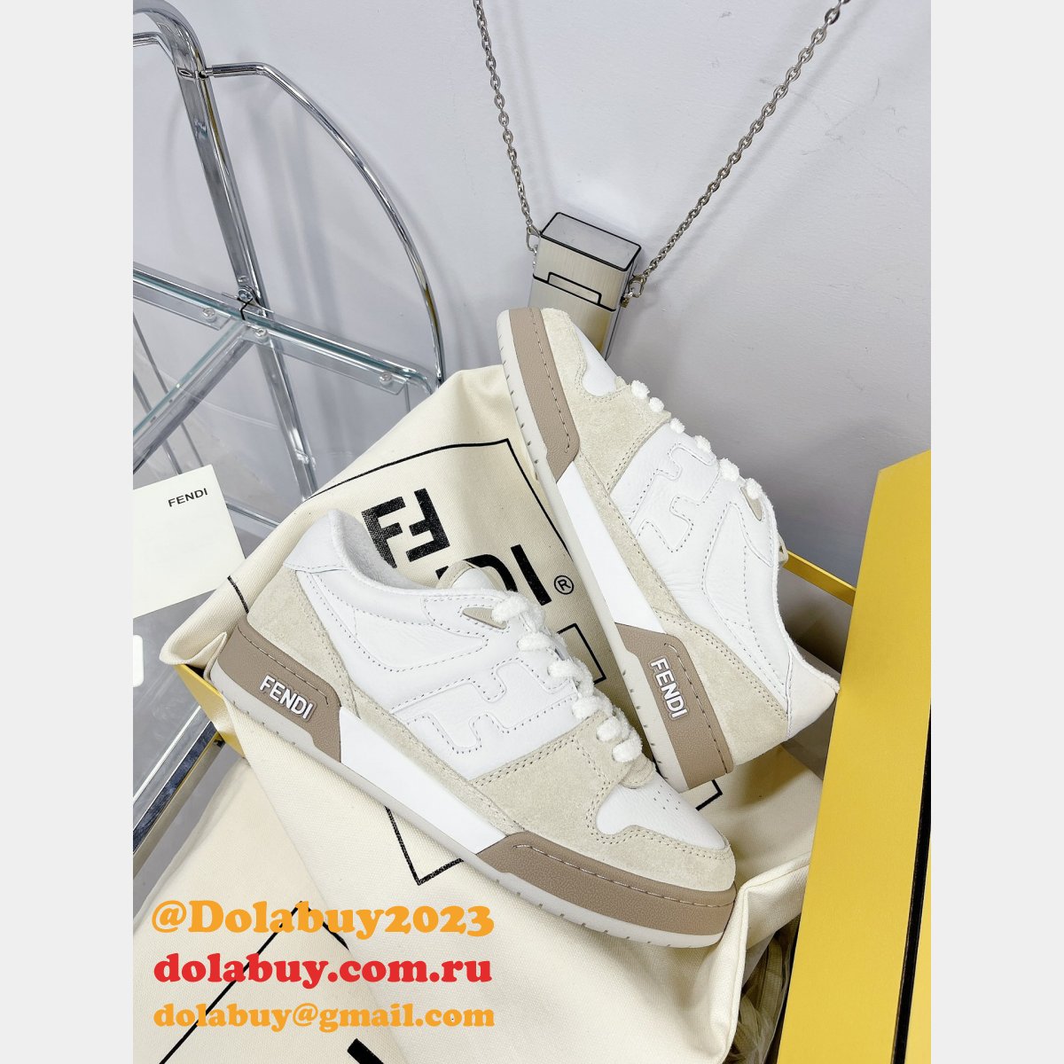 best quality replica F**di match tup f logo shoes and sneaker