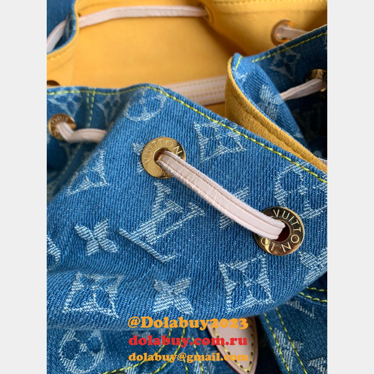 Louis Vuitton High Quality Designer Replica M44460 Denim Dackpack Bag