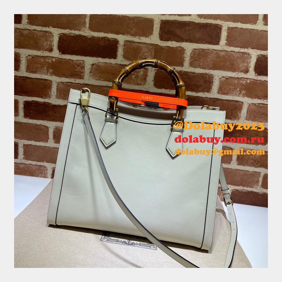 G*u*i best quality designer replica diana medium tote leather bag
