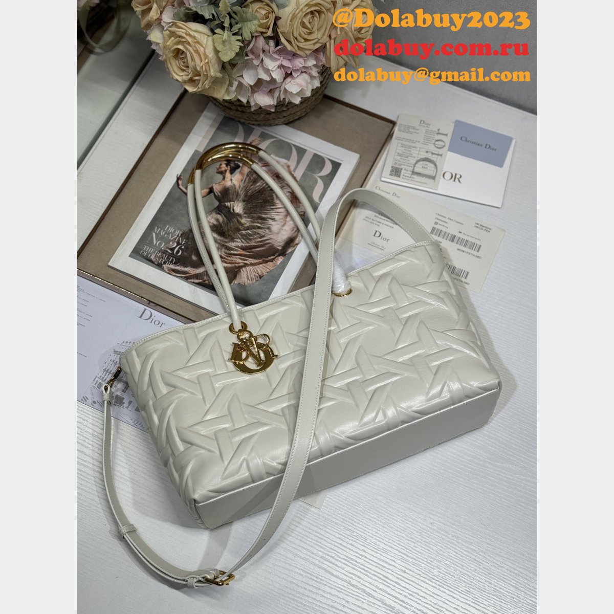 Fashion Dior Toujours 1:1 Mirror Tote 1166 Replica Bag