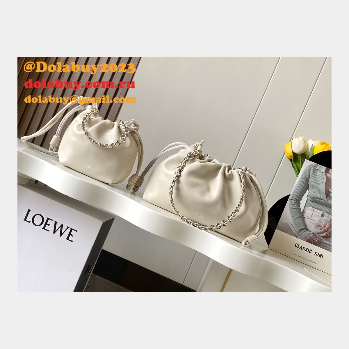7 Star LOEWE Flamenco Knot shoulder bag