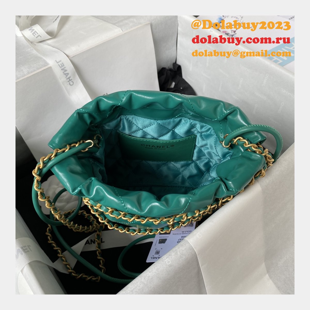 Luxury FASHION AS3980 CALFSKIN CC BAG 20CM