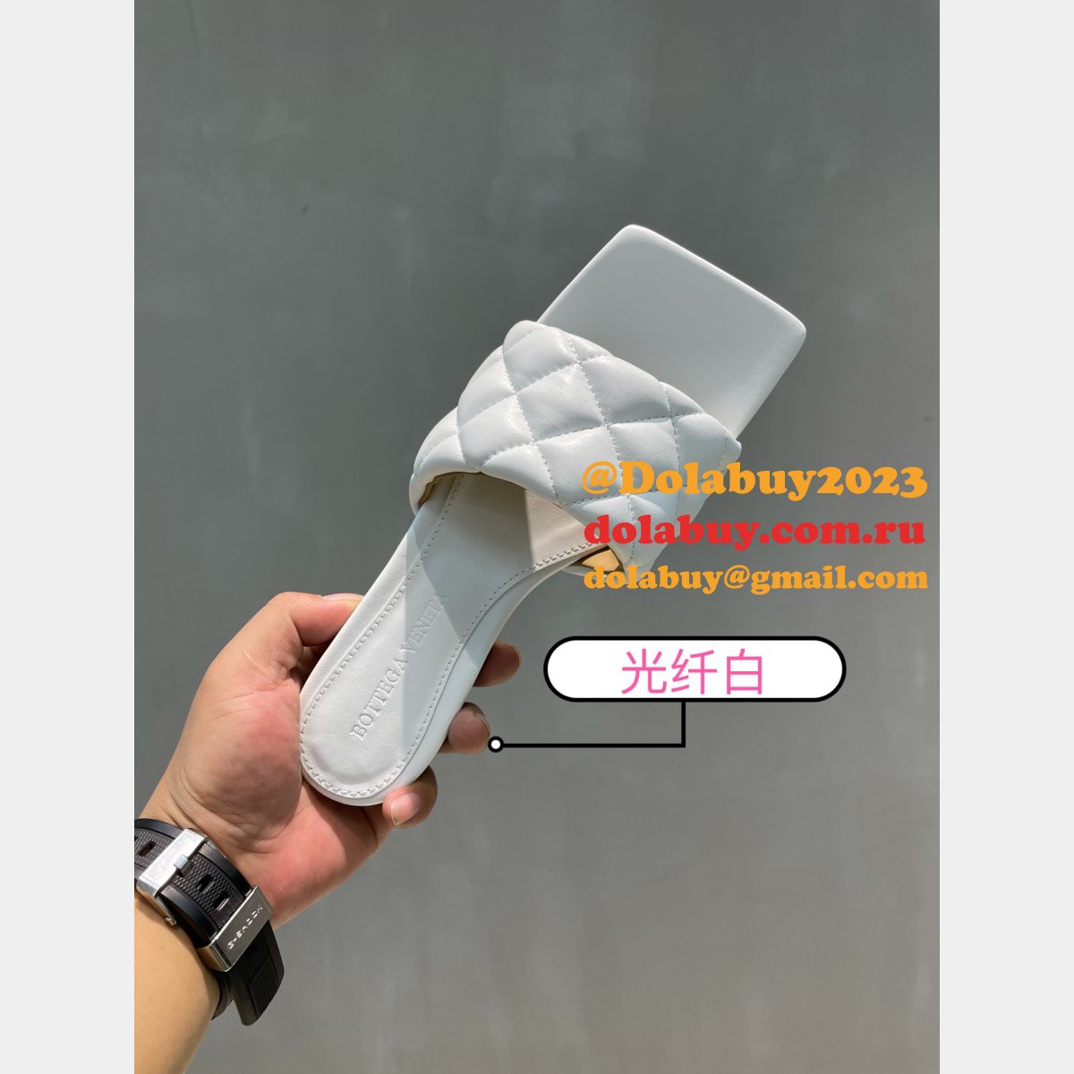 1:1 quality B0tte*a venet fake di*m*nd flat slippers shoes