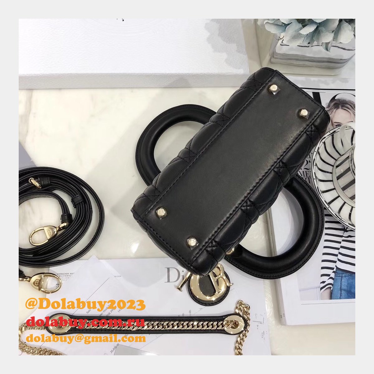 AAA+ Christian Lady Dior Handbags Online Purchase MINI 17CM