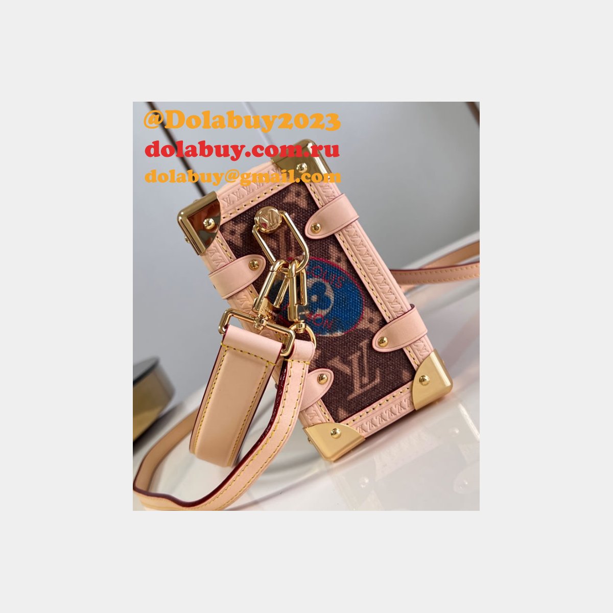 Side Trunk MM Knockoff Monogram Canvas M47085 Louis Vuitton Bag