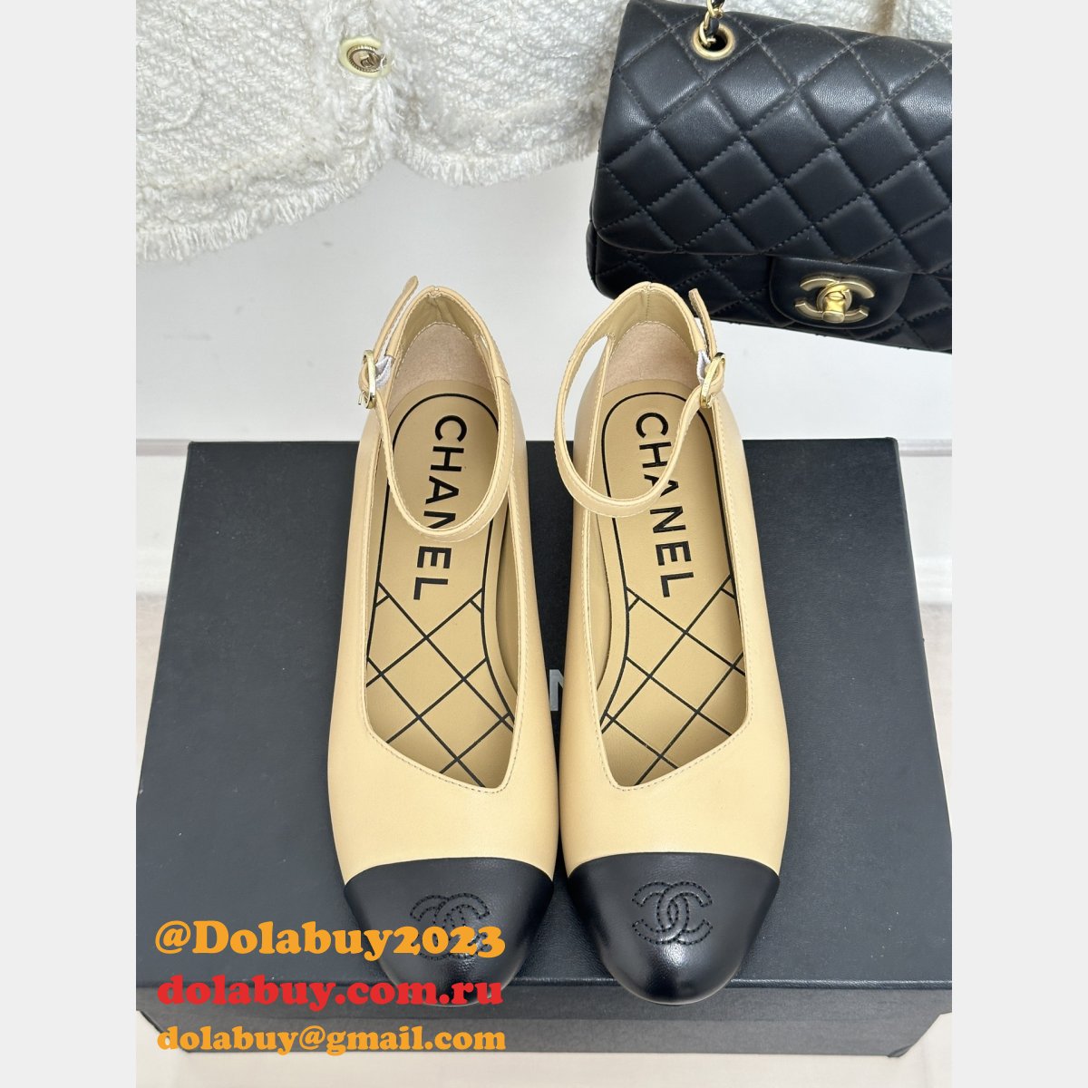 High-Quality Classic Replica Double C Mary Jane Shoes