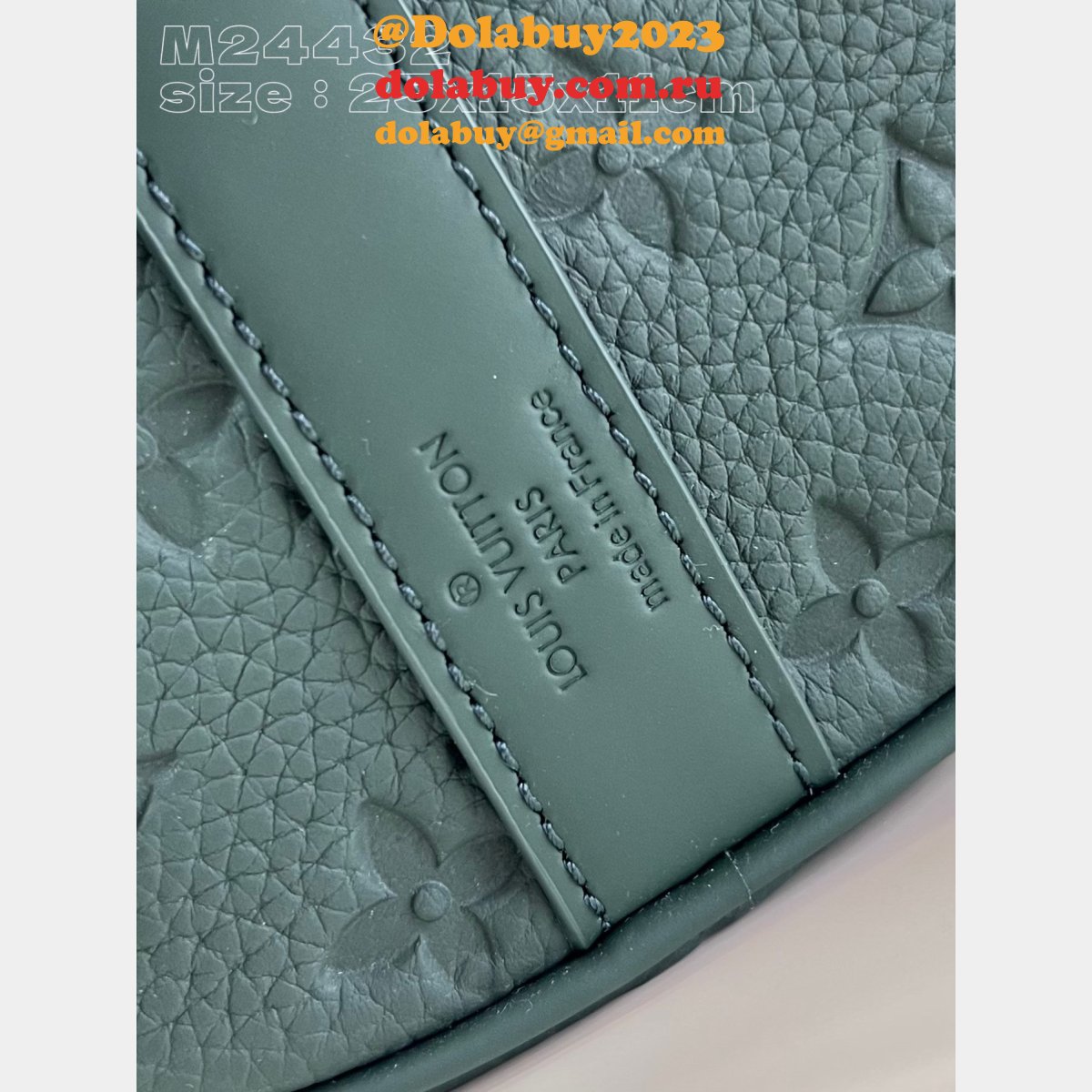 Green Shop Louis Vuitton Replcia Keepall Bandoulière 25 Taurillon Men M24432