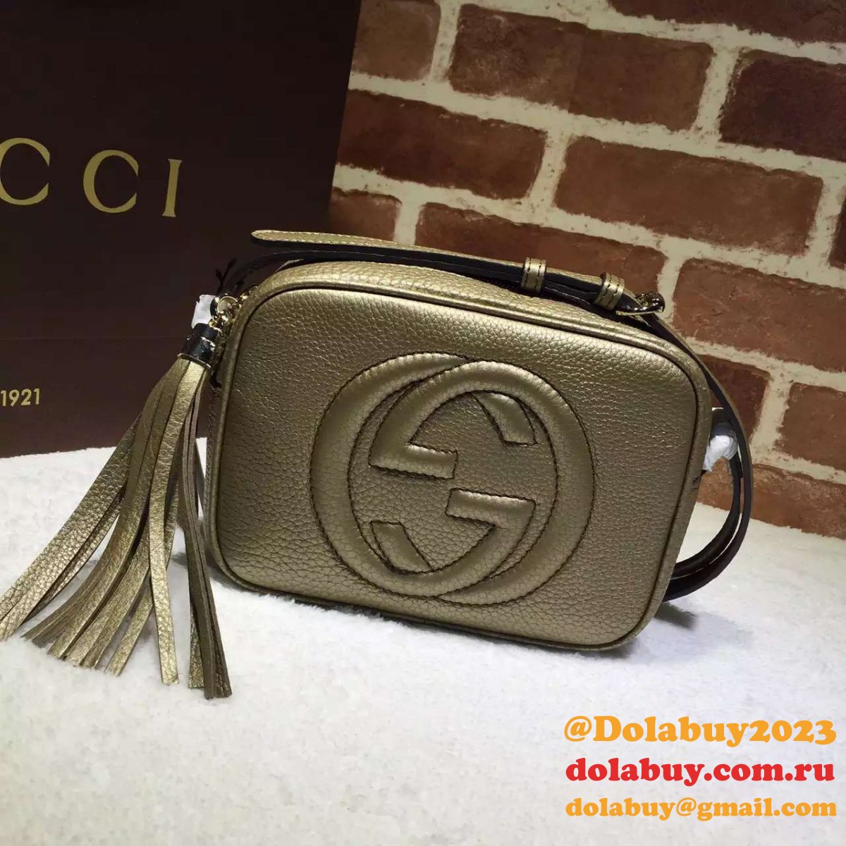 aaa+ G*u*i replicas soho small leather disco 308364 bag