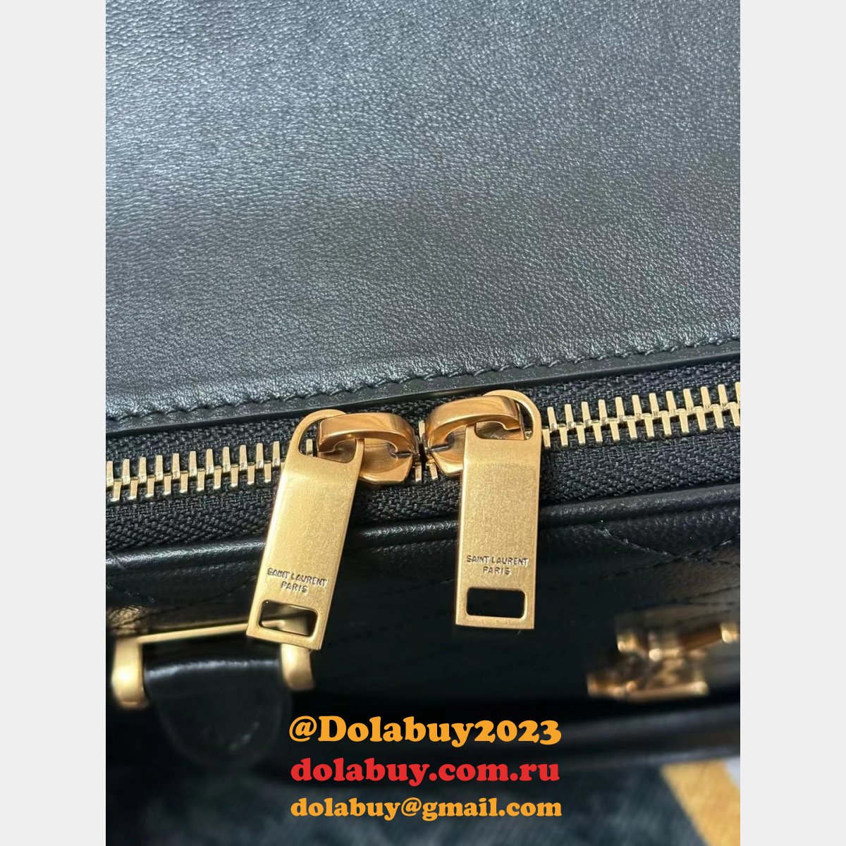 Designer Saint Laurent Replicas Lyia Zip Duffle Black 766785 Bag