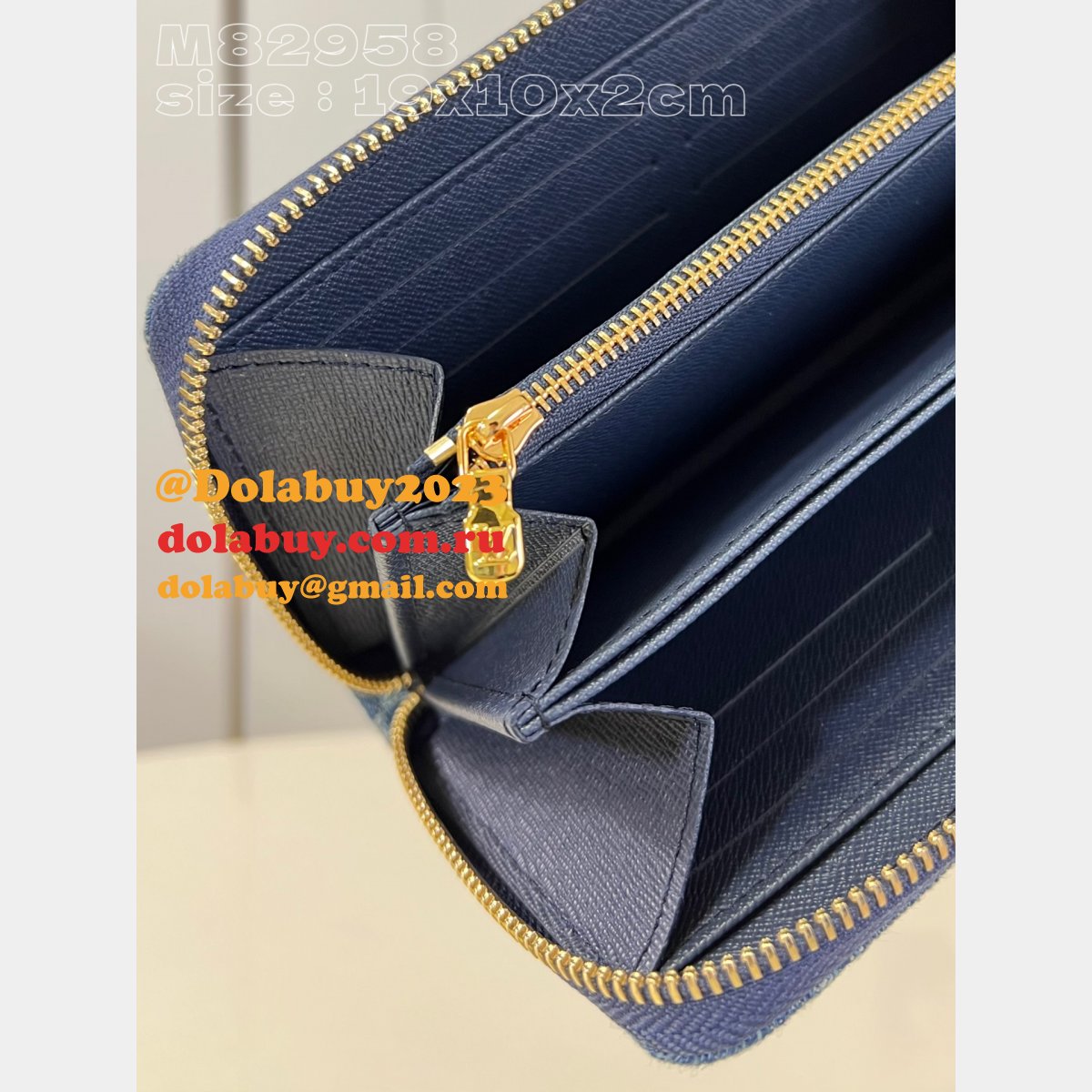Duplicate Zippy Wallet Monogram Denim M82957 Louis Vuitton Bag