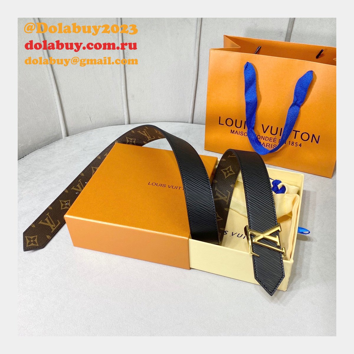 Louis Vuitton Signature Extra Long 35mm Belt Monogram Eclipse Canvas