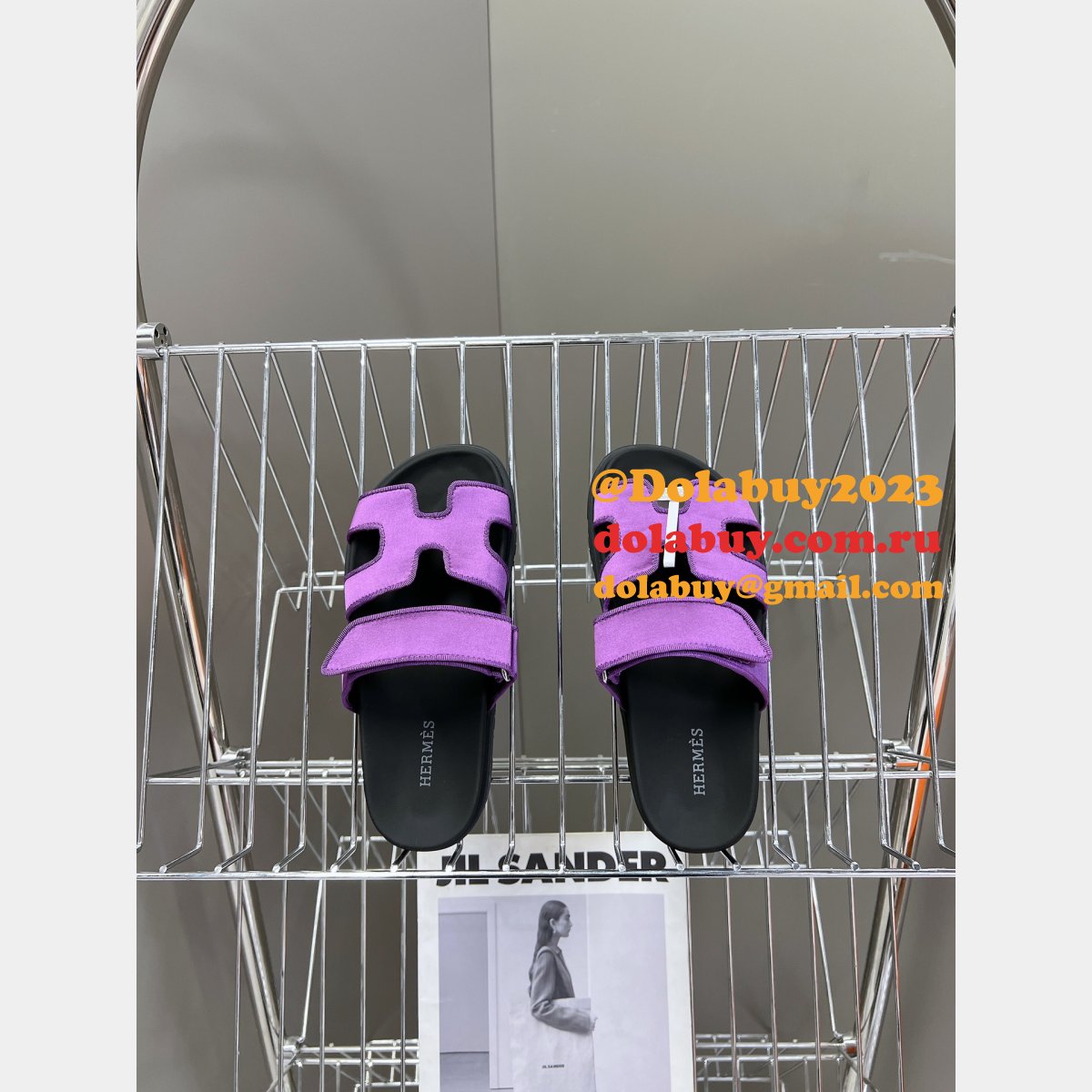 Luxury 2024 Hermes Replica Chypre Sandal High Quality Shoes