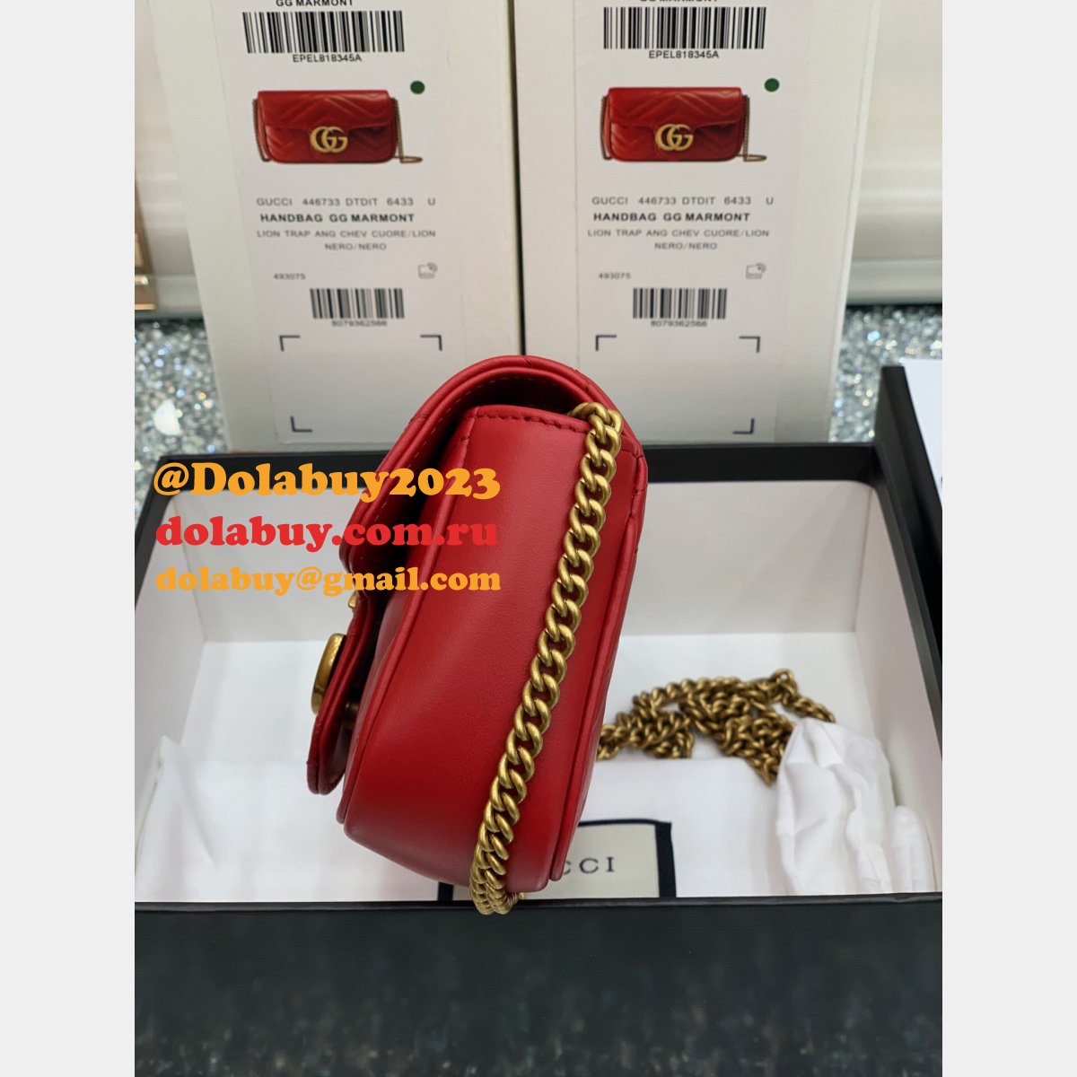 G*u*i wholesale gg marmont mini chain shoulder 476433 bag