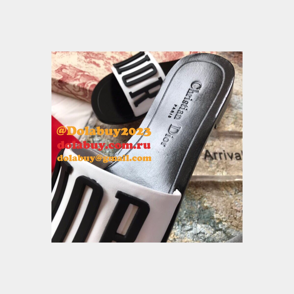 Wholesale Luxury DIOR FALT SLIPPER Top Quality