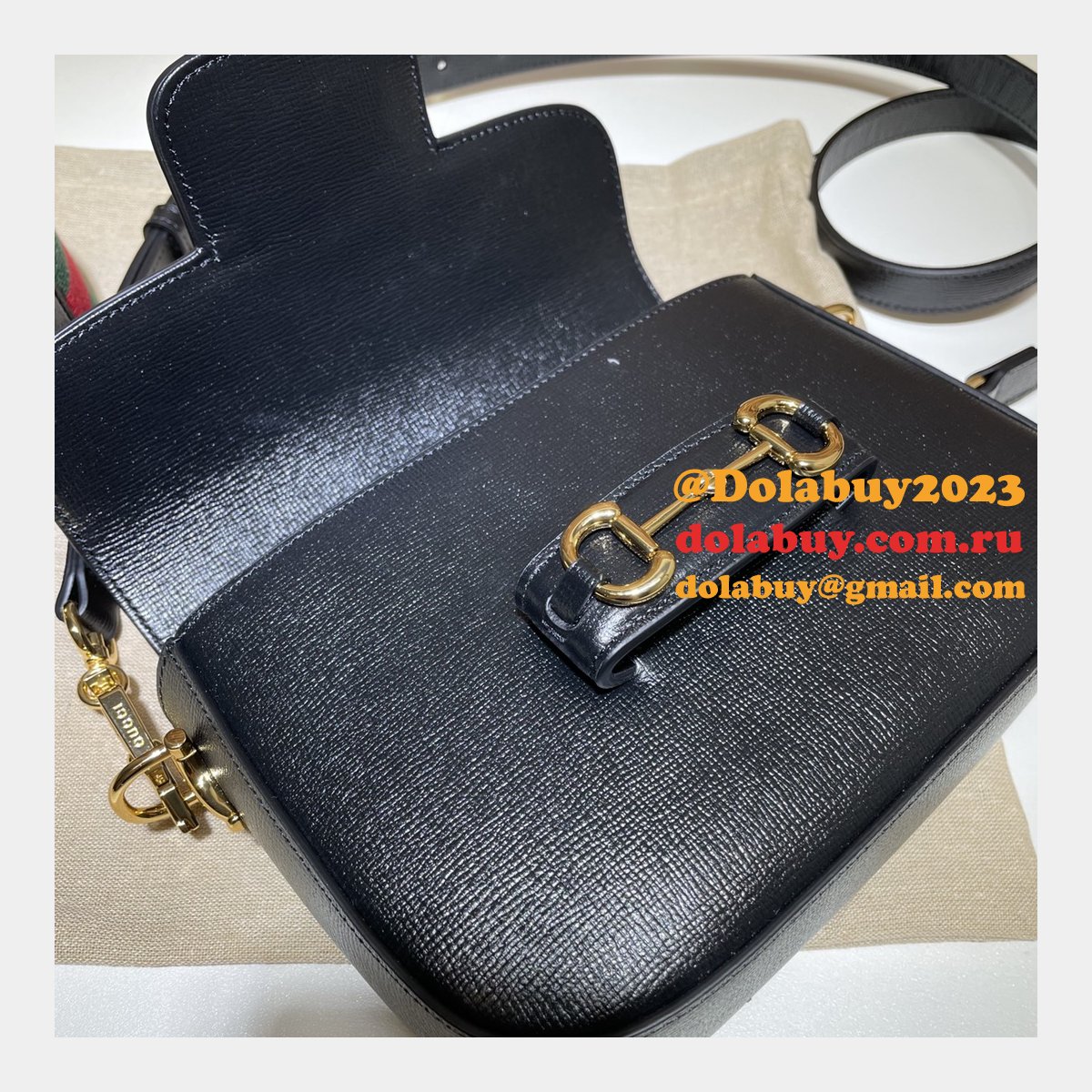 fake G*u*i horsebit 1955 mini black 658574 bag