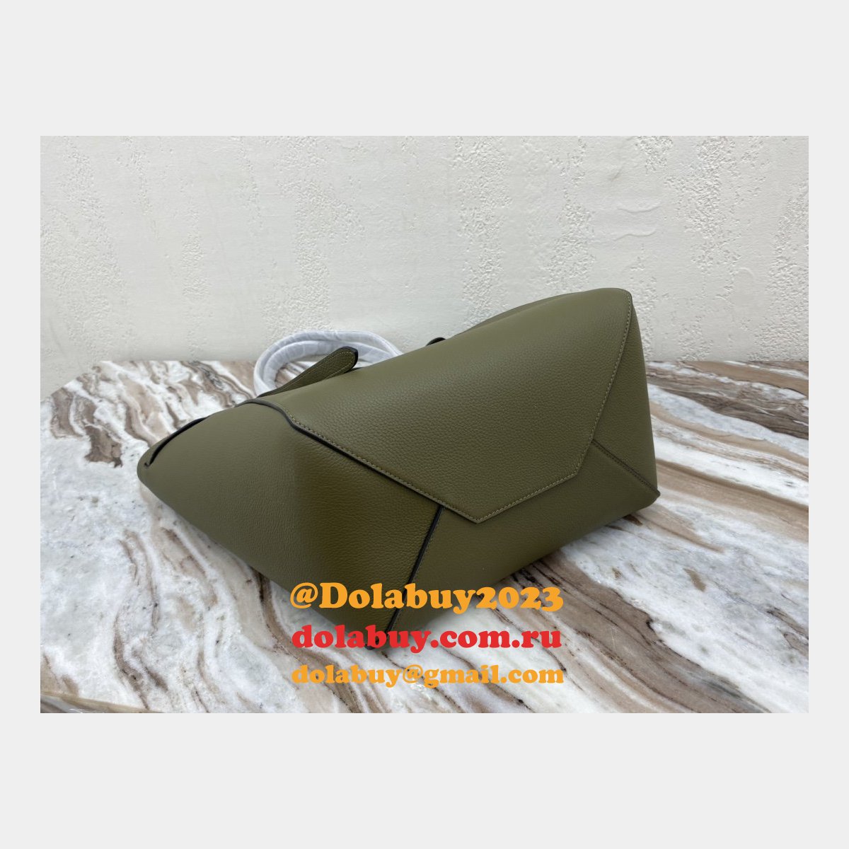 Wholesale Cheap Replica Celine Army Green Cabas Bags Online