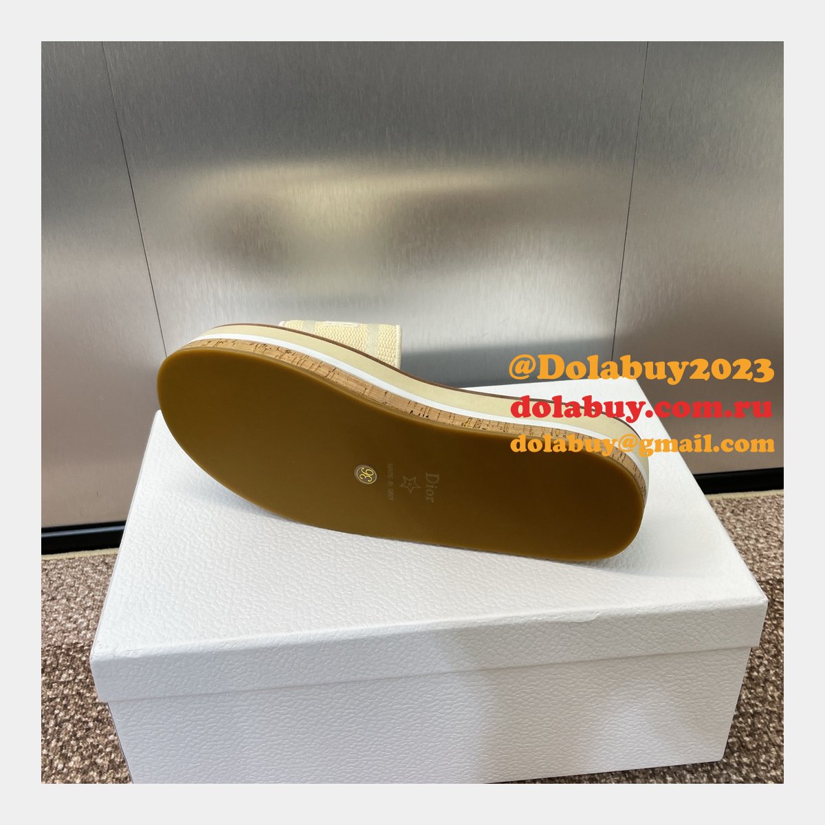 Designer Dior Dway Platform Slide