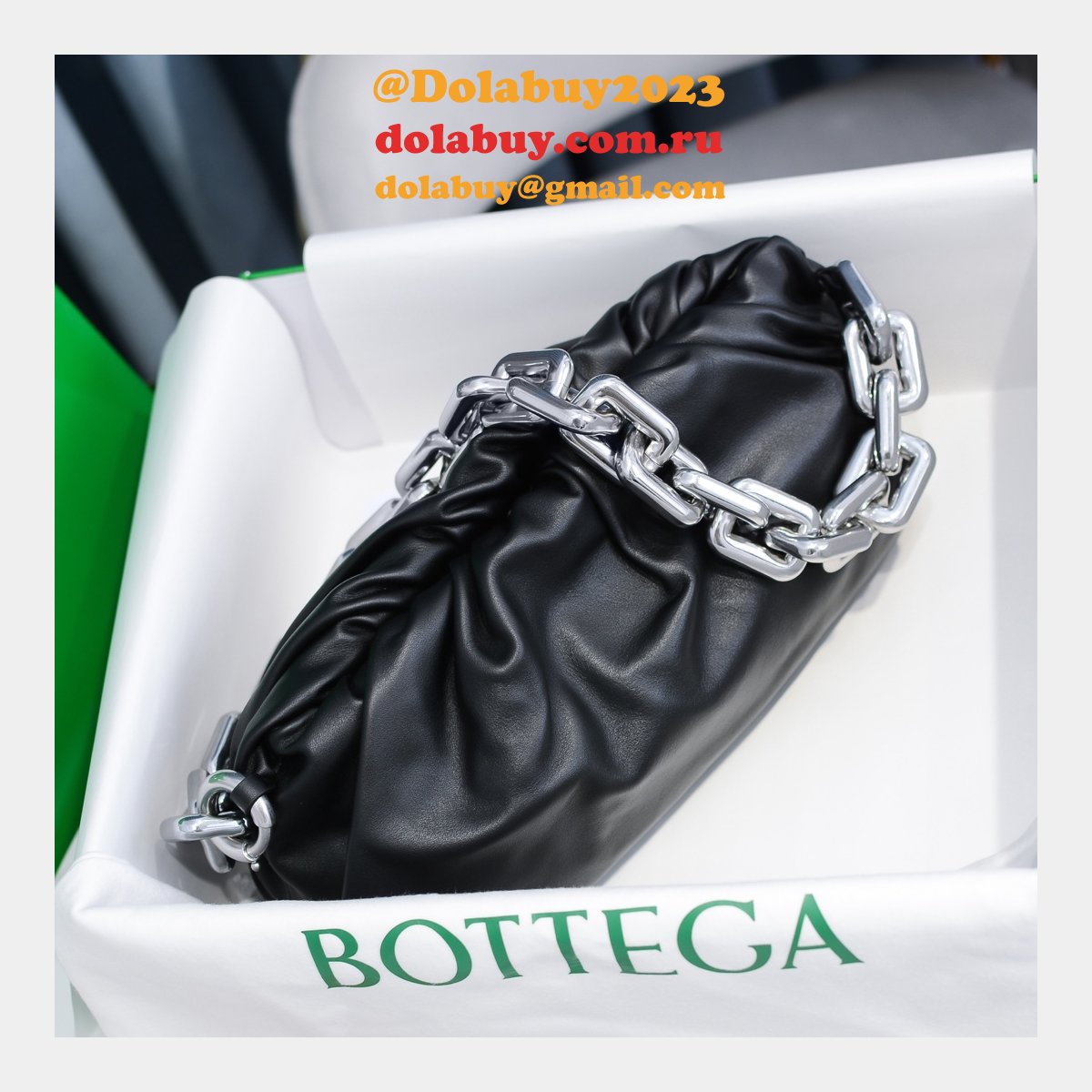 top best quality b0tte*a Ven*ta replica 30cm chain pouch bag