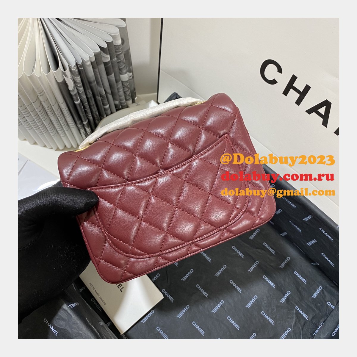 Knockoff CC Lambskin Flap Bag 17cm AS1115