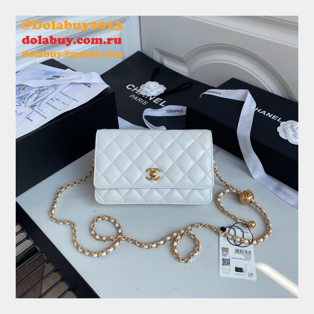 Replica 19CM Iridescent Wallet On Chain WOC AP1450 Bag