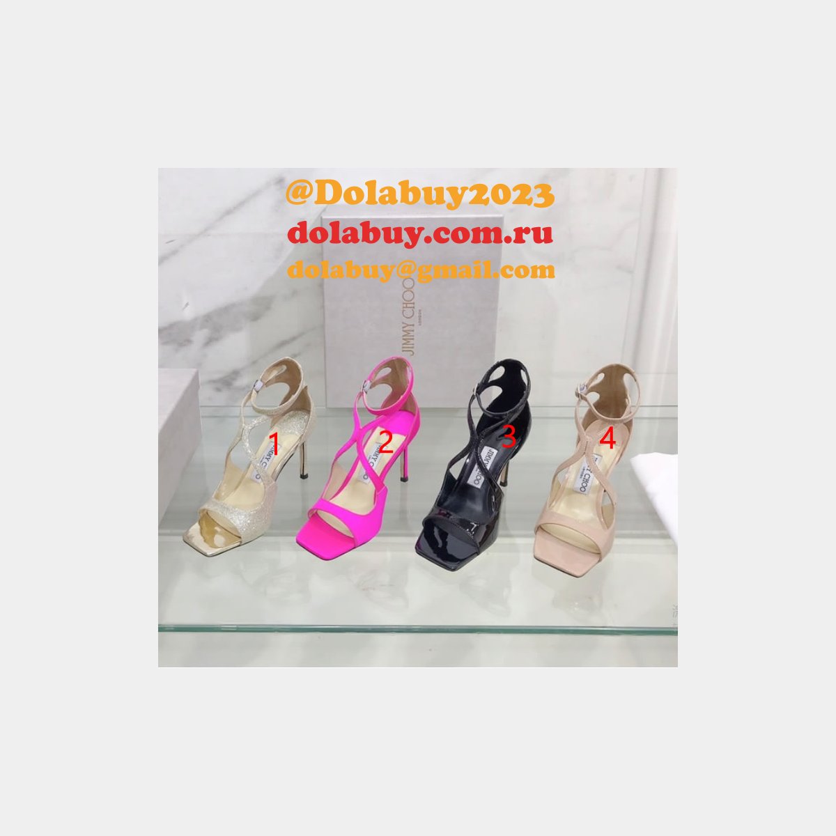 Azia 110 Patent Leather Sandal Knockoff Jimmy Choo Heel: 8.5 cm Shoes