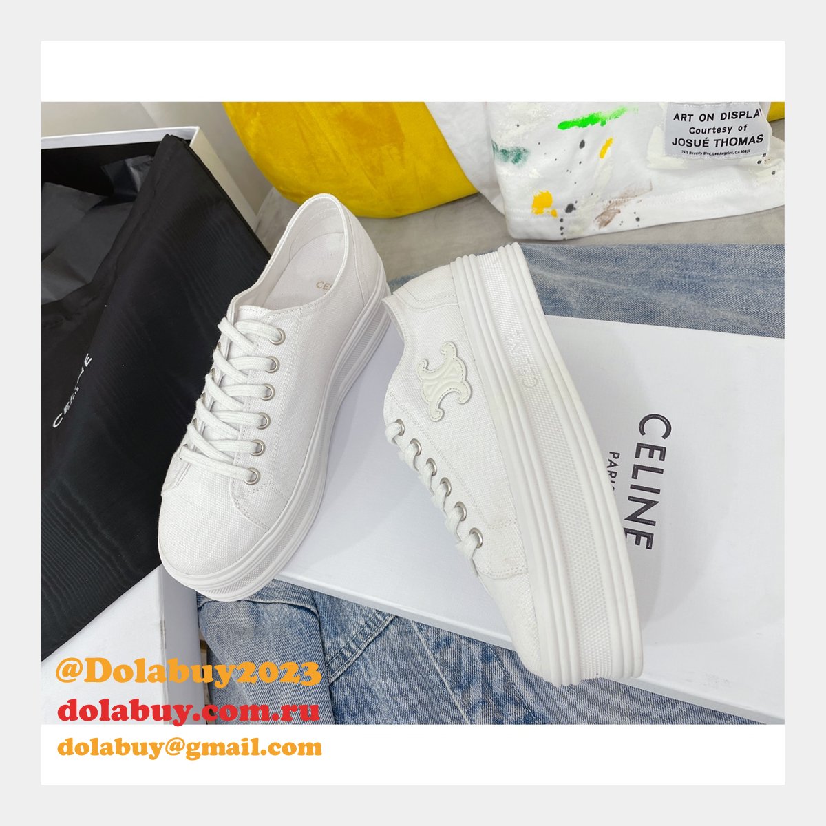 Buy 2022 Replica Celine Platform Canvas Shoes Online