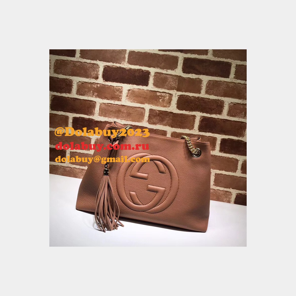 7 star G*u*i replica soho leather shoulder 308982 bag
