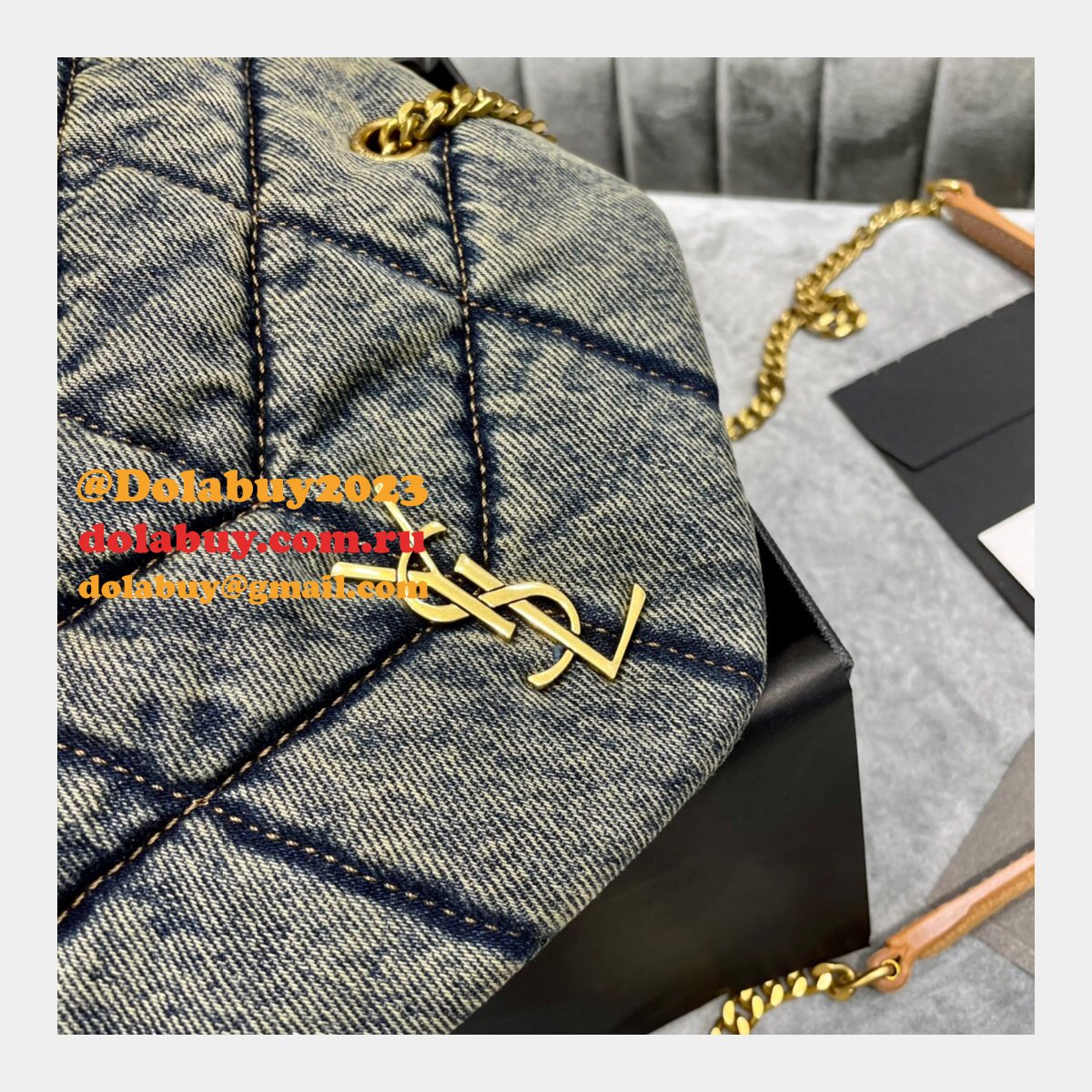 Saint Laurent Replica Loulou Puffer Shoulder 23CM Bag