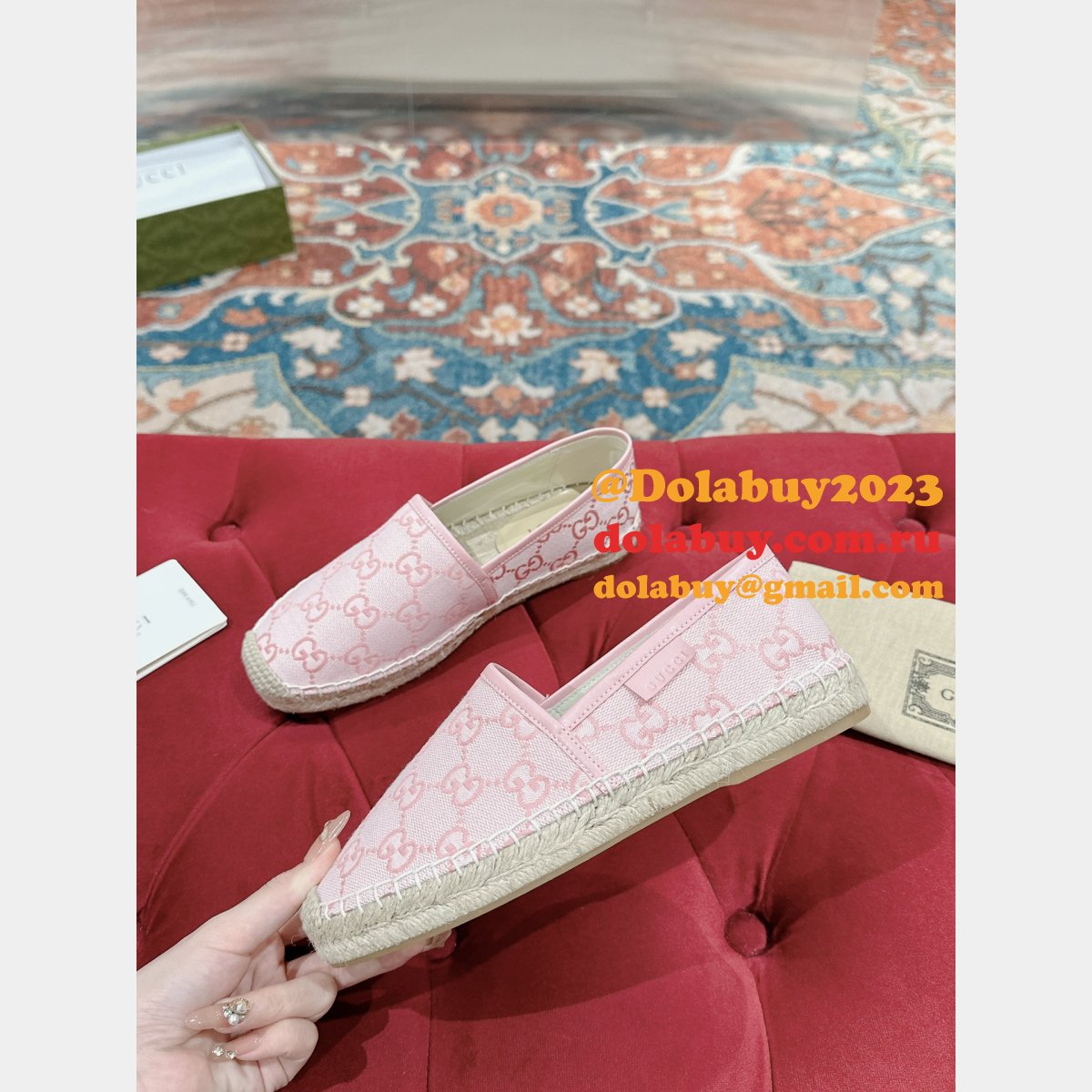 duplicate wholesale G*u*i fashion espadrille