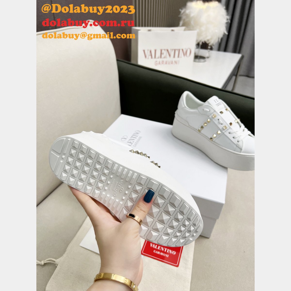 Valentino Replica Garavani Rockstud Untitled Platform Shoes