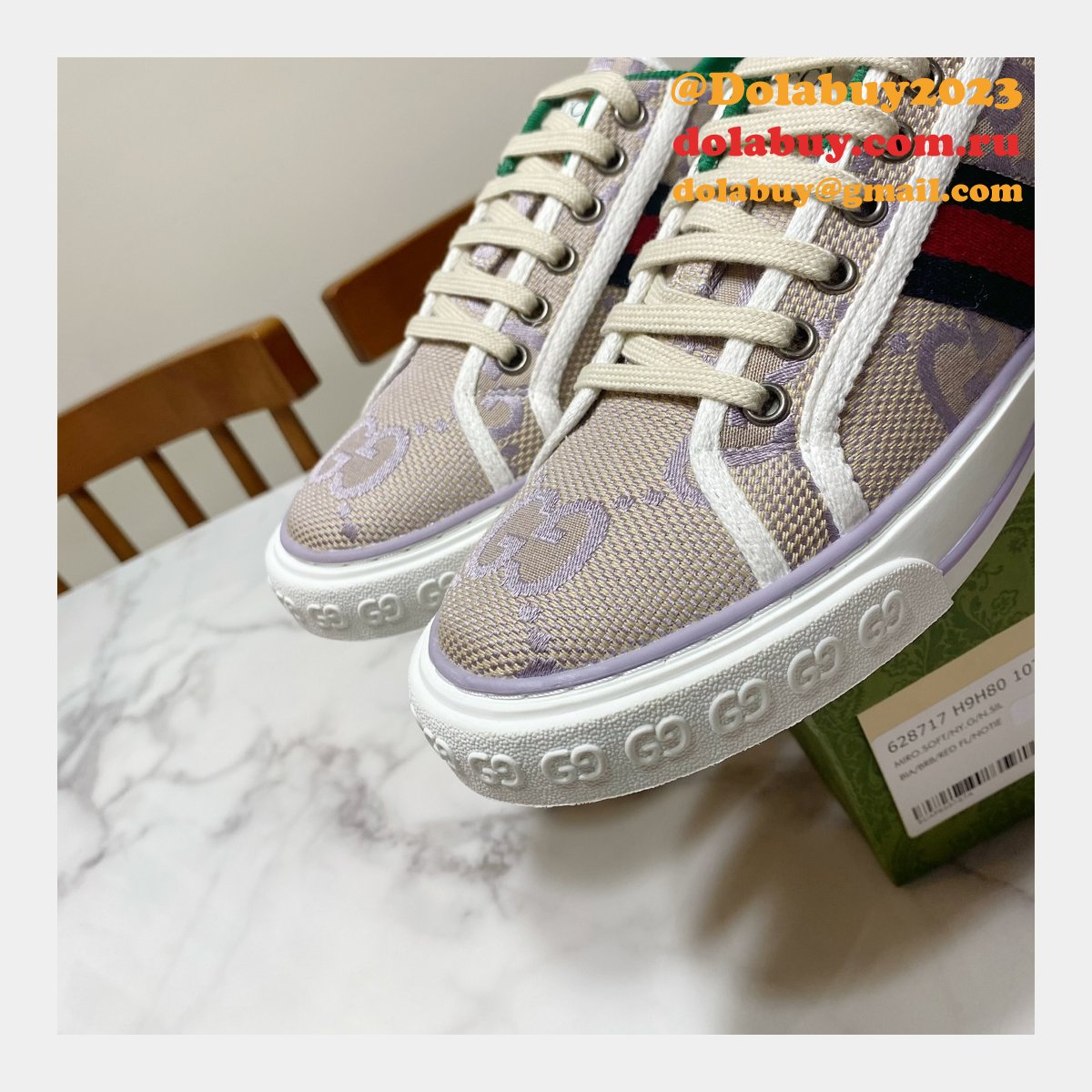 buy inspired replica G*u*i canvas designer shoes