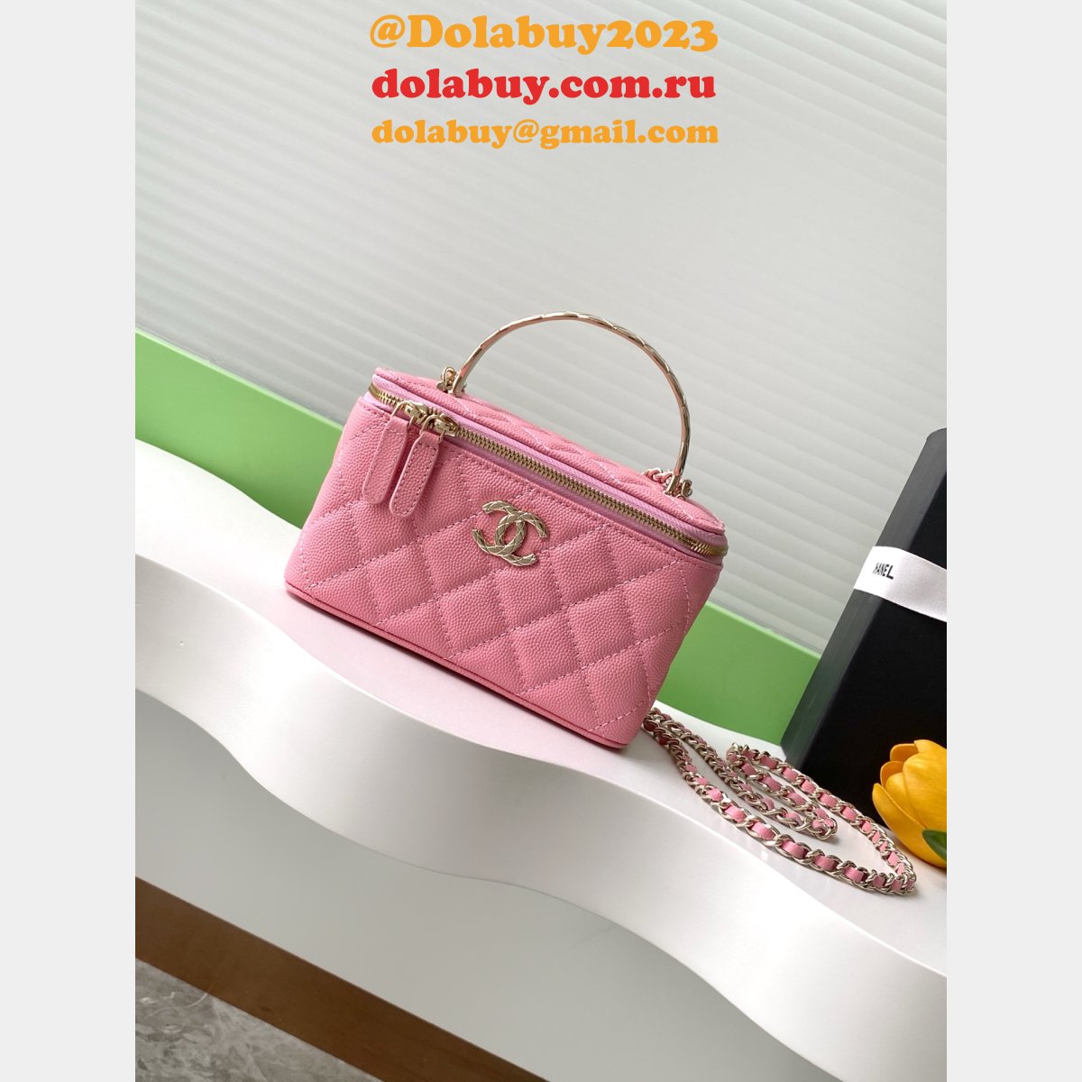 AP4590 1:1 Mirror Chain Shoulder Vanity Bag