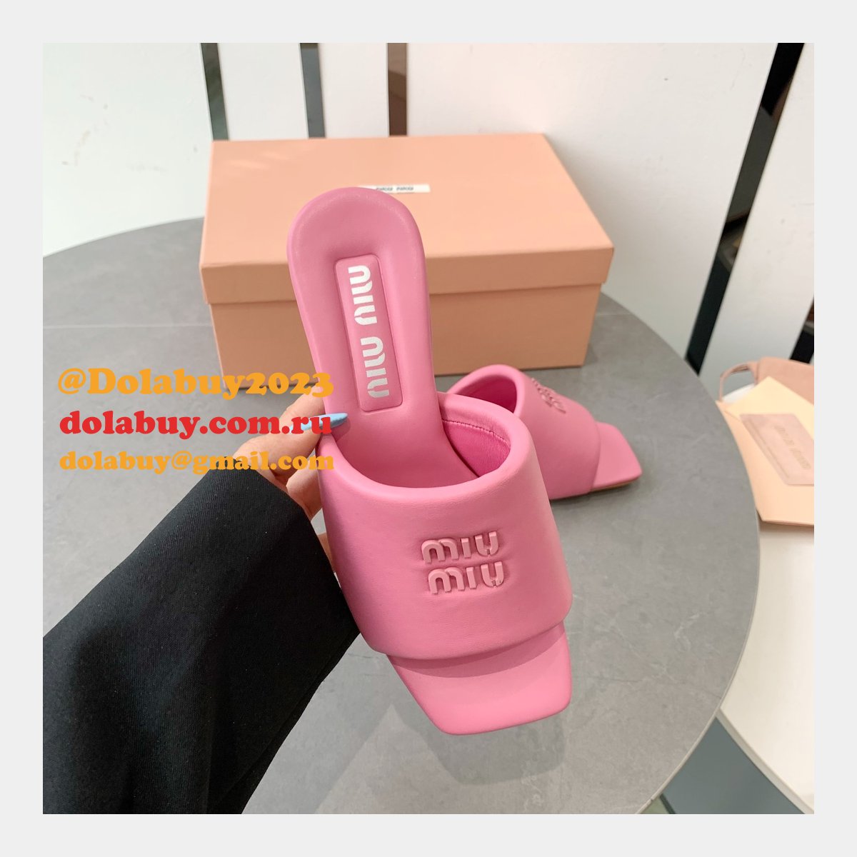 Miu Miu Replica Bread Slippers Heel Sandals Shoes