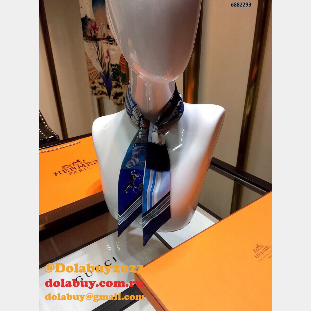 Hermes H Straps bow tie streamers