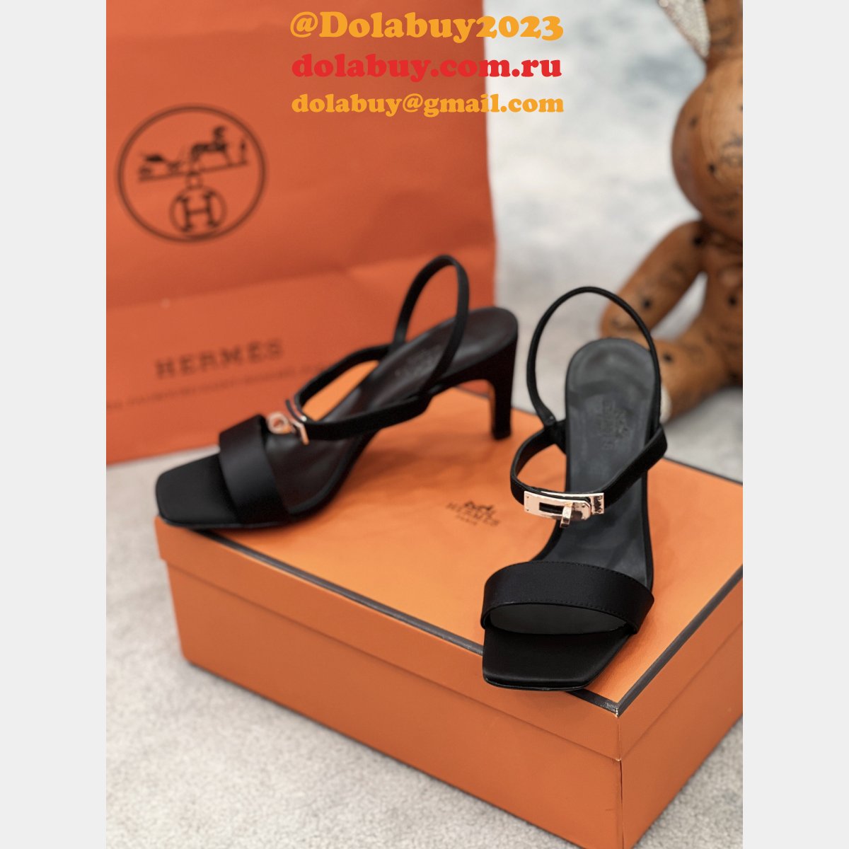 Perfect Summer Hermes Oran Sandals Slippers Heel Replica Shoes