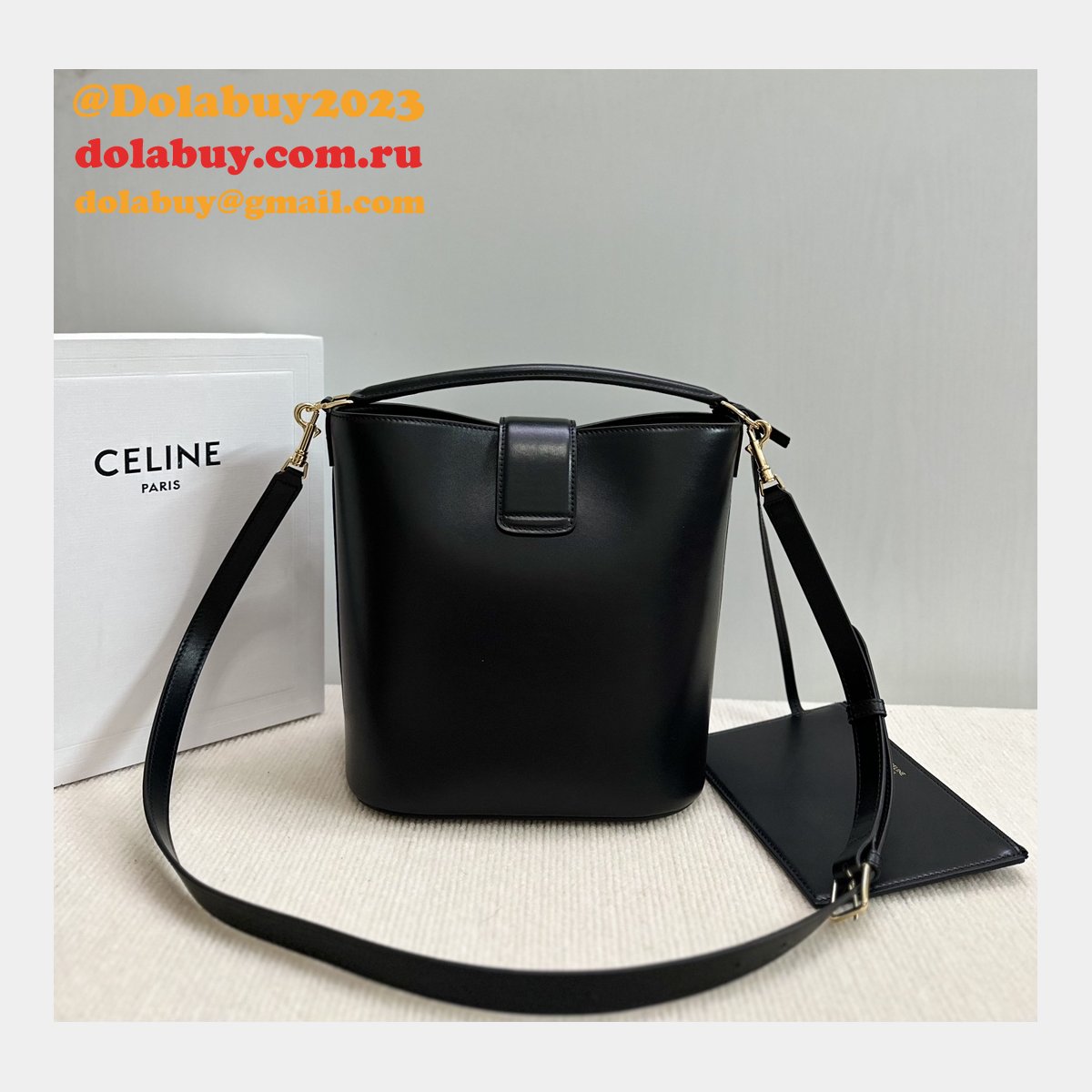 7 Star Celine Triomphe Louise Bucket Bag 116613