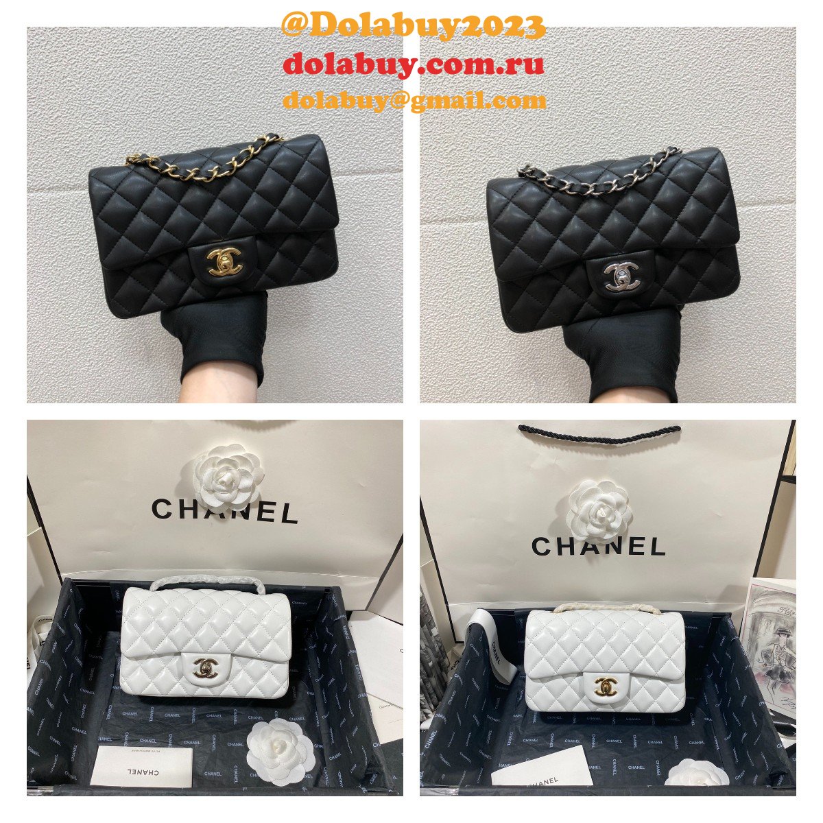 Cheap CC Lambskin Flap Designer Bag 1116 20CM