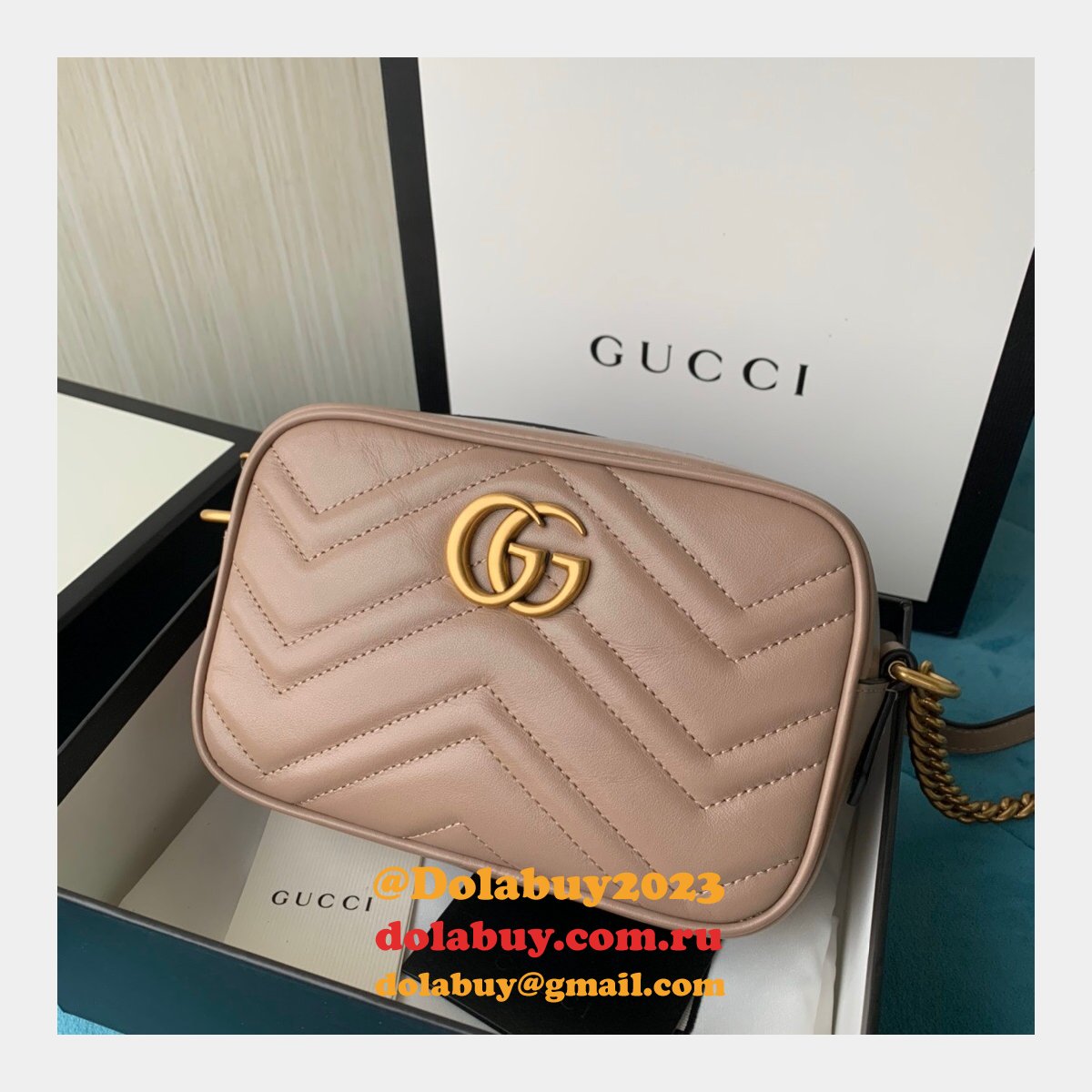 G*u*i replica gg marmont matelassé mini 448065 bag