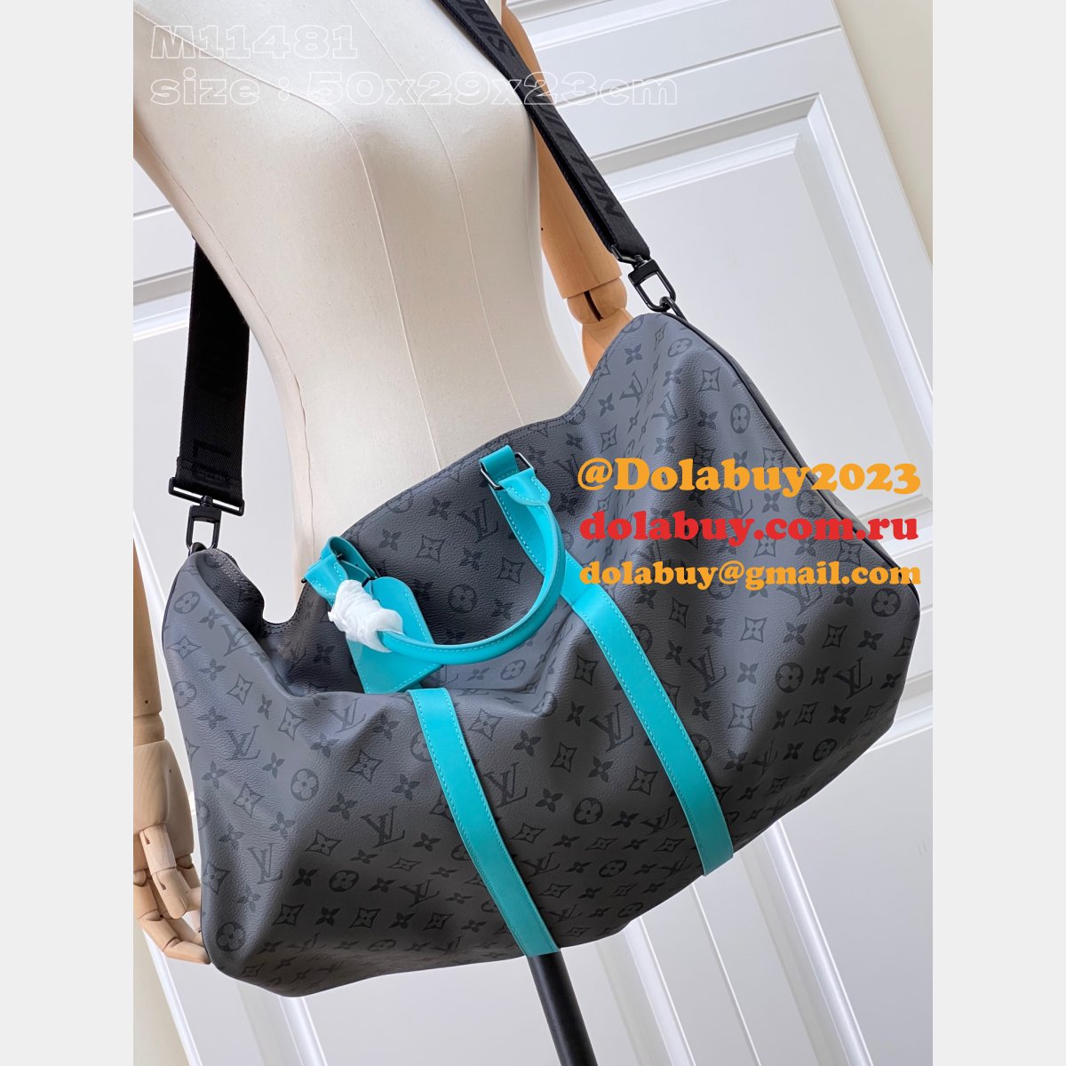 Louis Vuitton Replicas Top Quality M11481 Keepall Bandouliere Men Bag