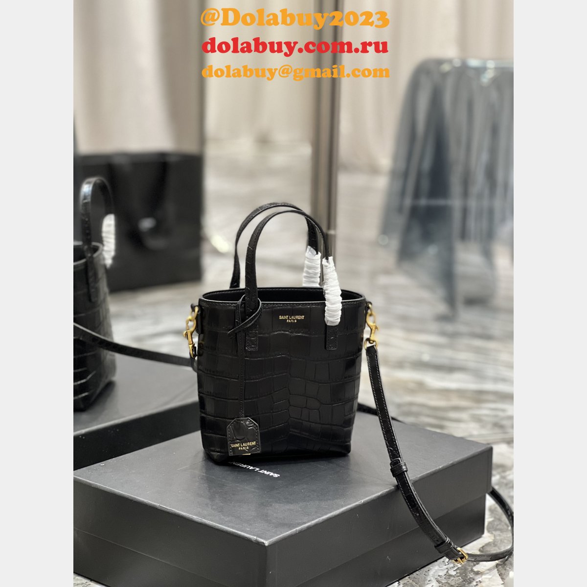 Saint Laurent Luxury Copy 712367 Mini Toy Shopping Tote Bag