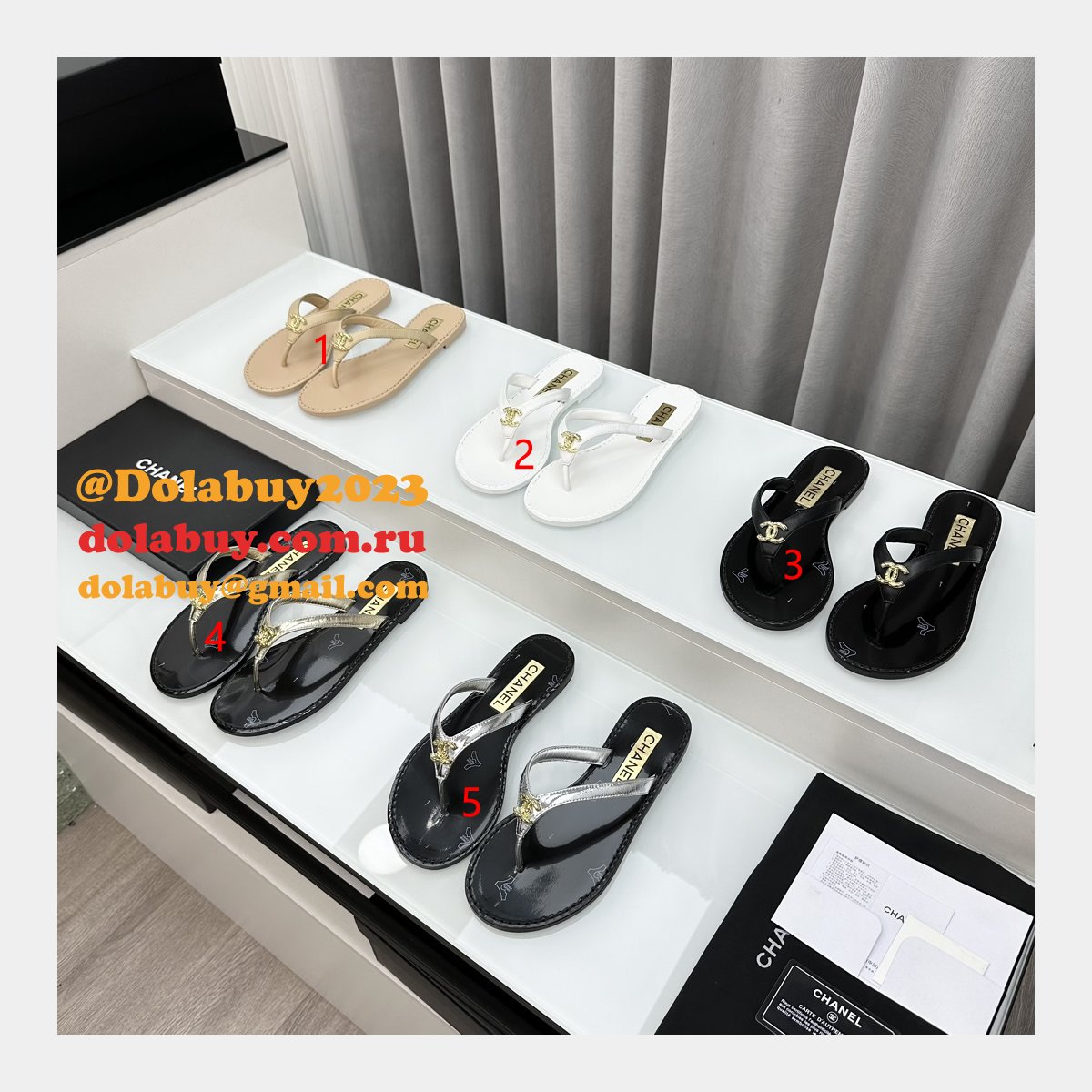 Perfect Sandals Street Replica Plain Leather Flip Flops Shoes