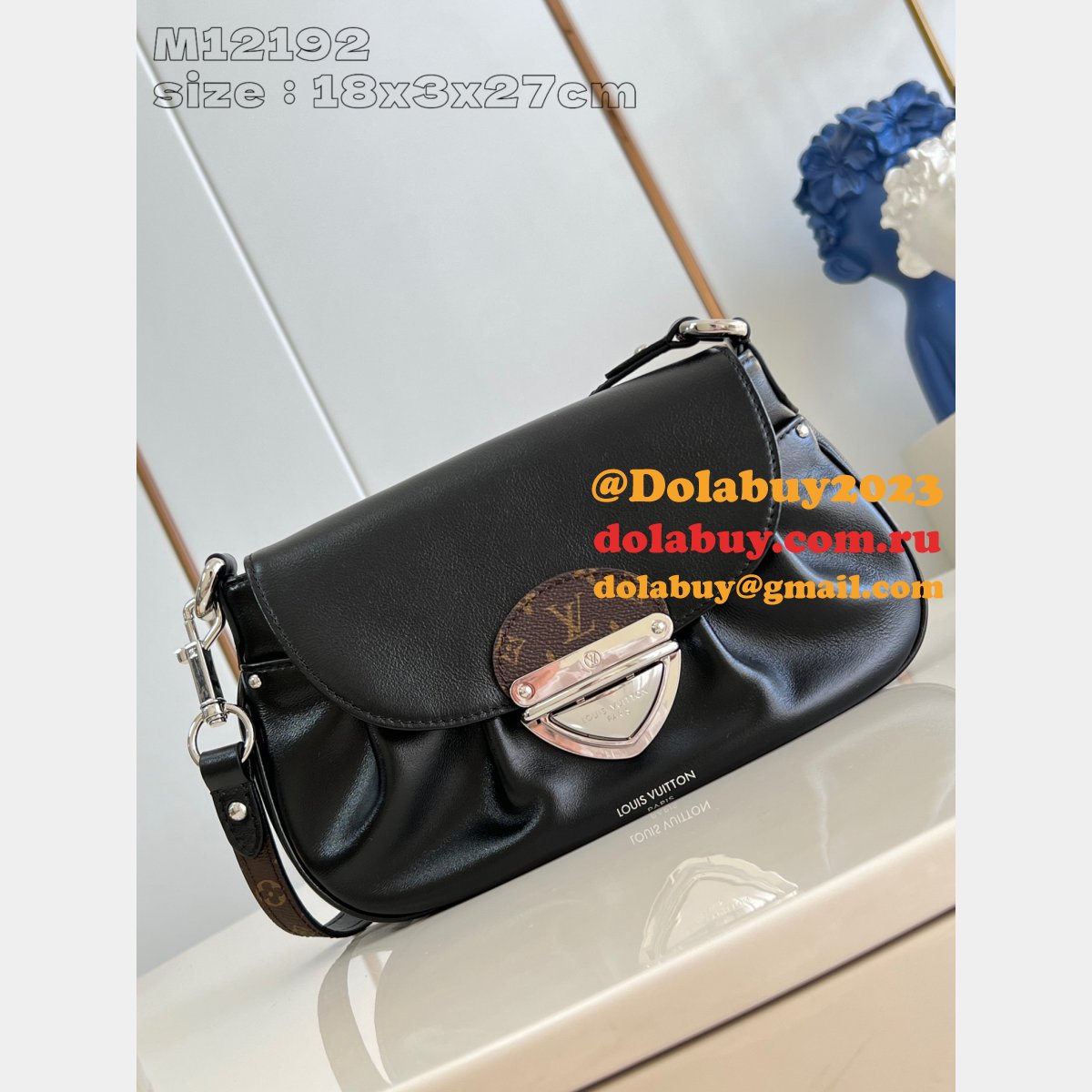 Top M12192 Louis Vuitton Sunset Vibe Black Inspired Replica Bags
