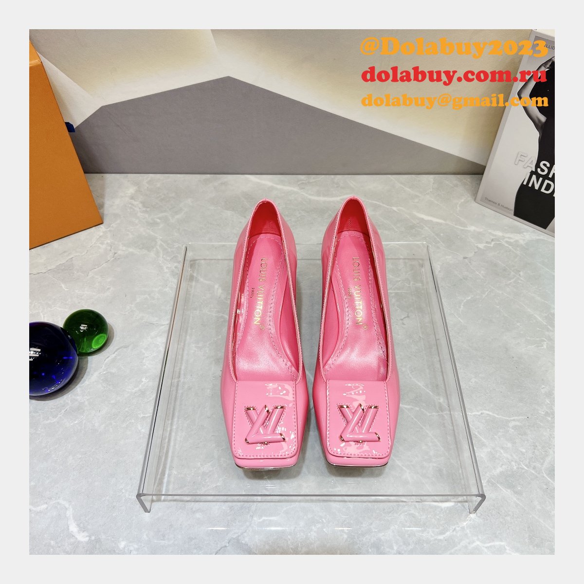 Luxury Buy Inspired Louis Vuitton Square Buckle Replicas Shoes