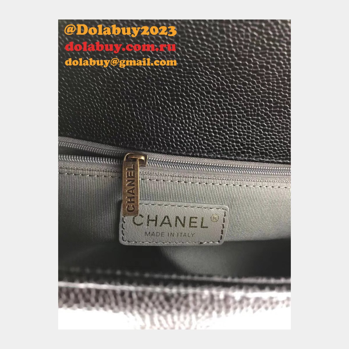 Top Quality CC Le Boy Cheap Mall Black Bags Caviar 28cm