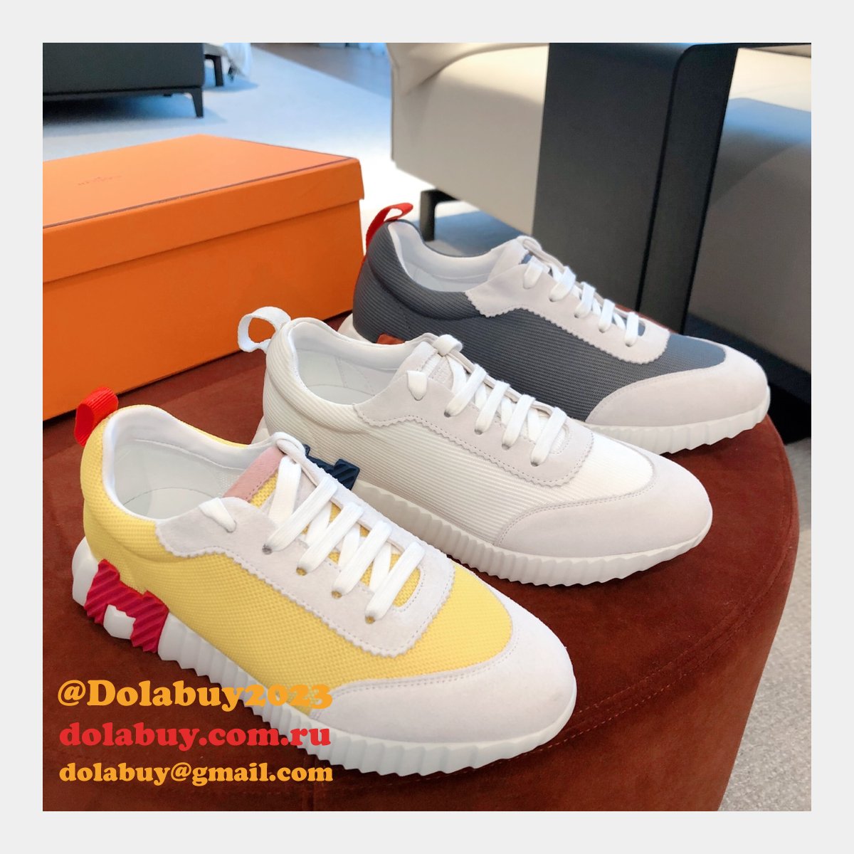 Top Quality Hermes Replica Real Luxury Sneaker Design Shoes