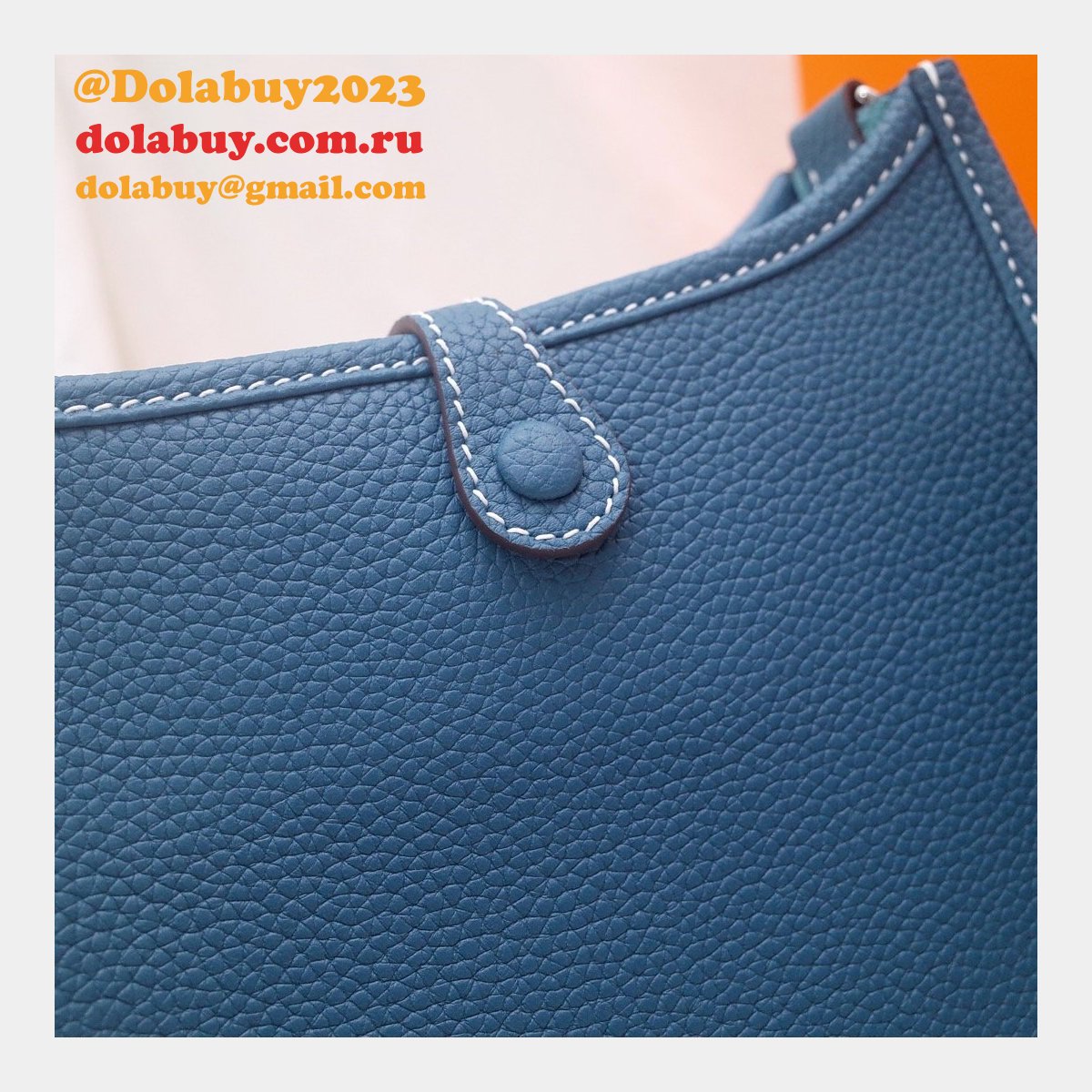 Cheap High Quality Replica Hermes Evelyne For Blue Sale