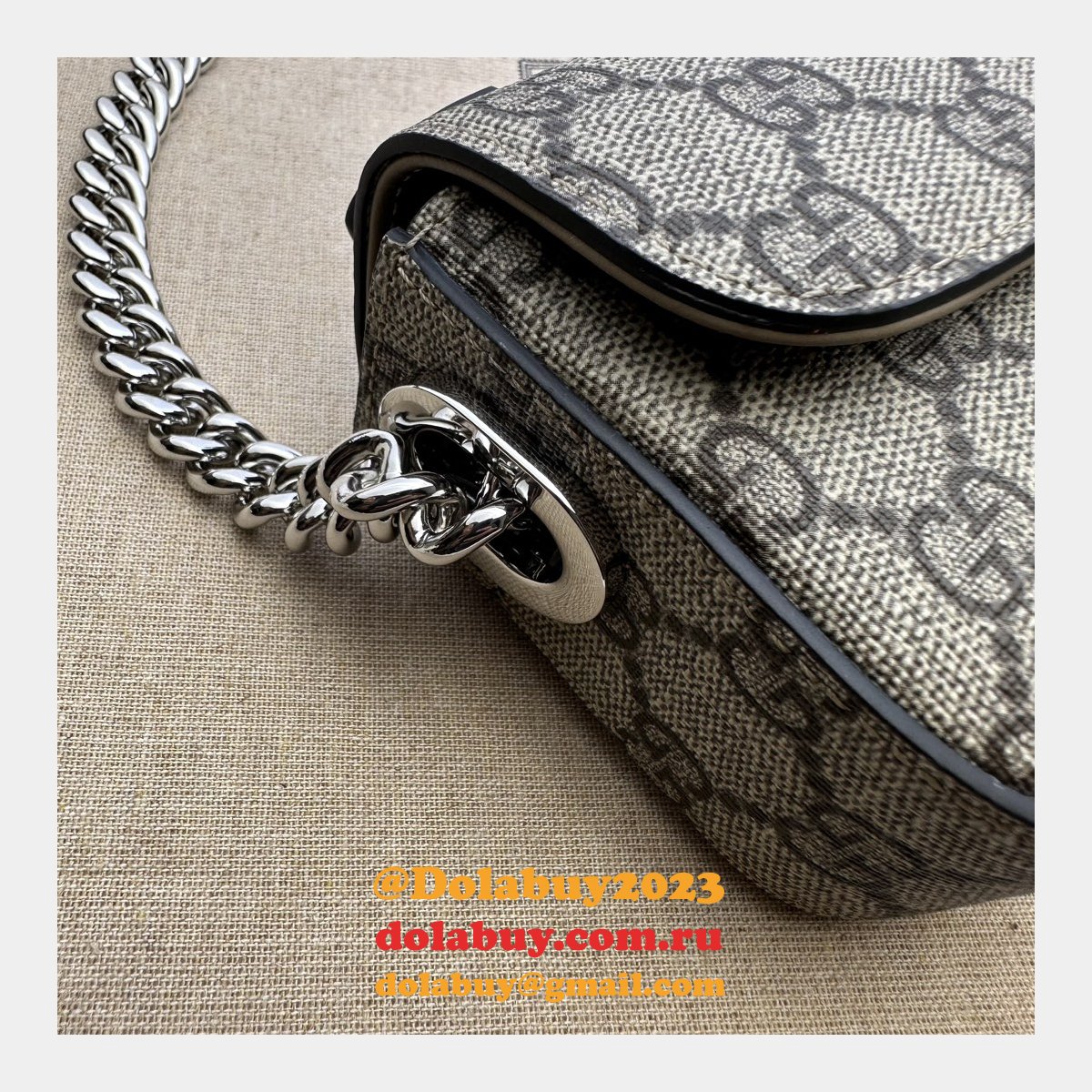petite gg chain 1:1 mirror 760194 replicas G*u*i handbags
