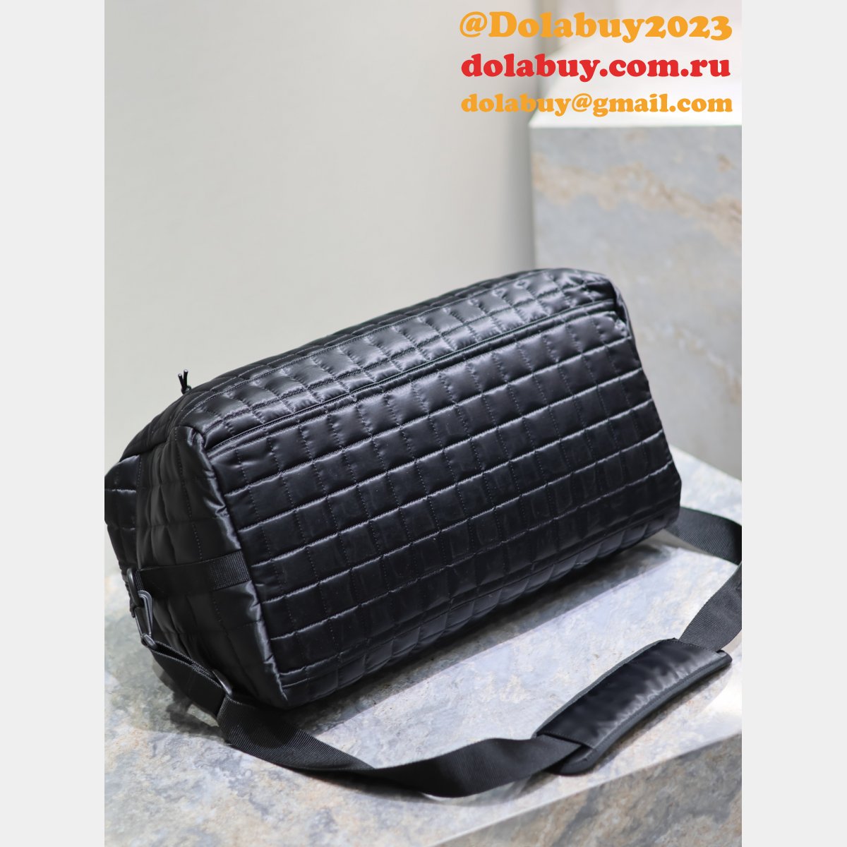 Luxury Fake Designer YSL 581374-1 Travel Tote Black Bag