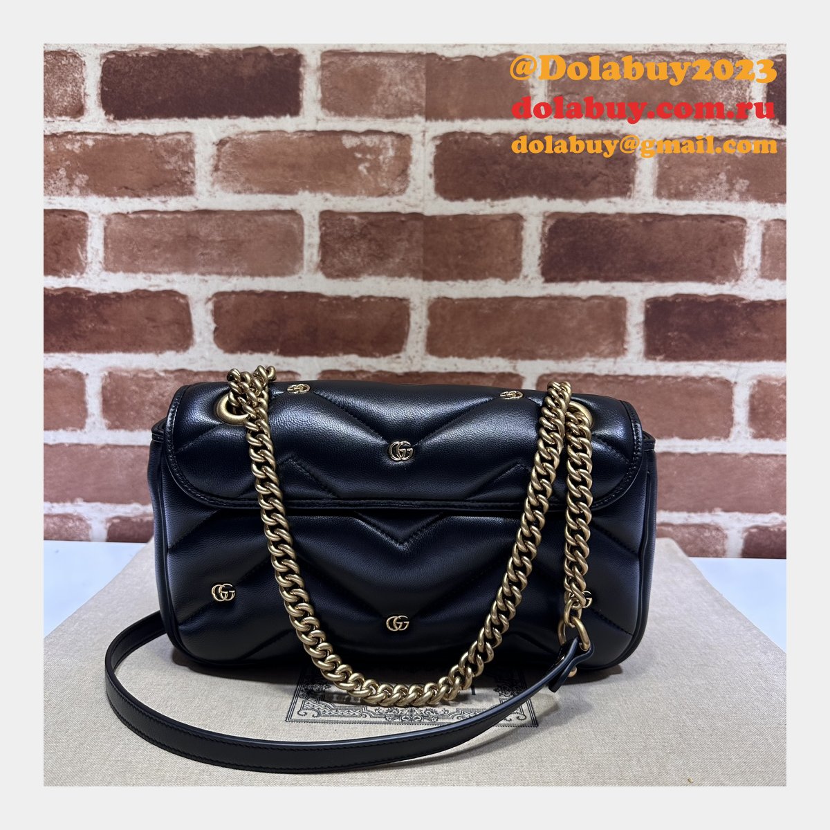 matelassé copy 443497 G*u*i gg marmont small replicas bag